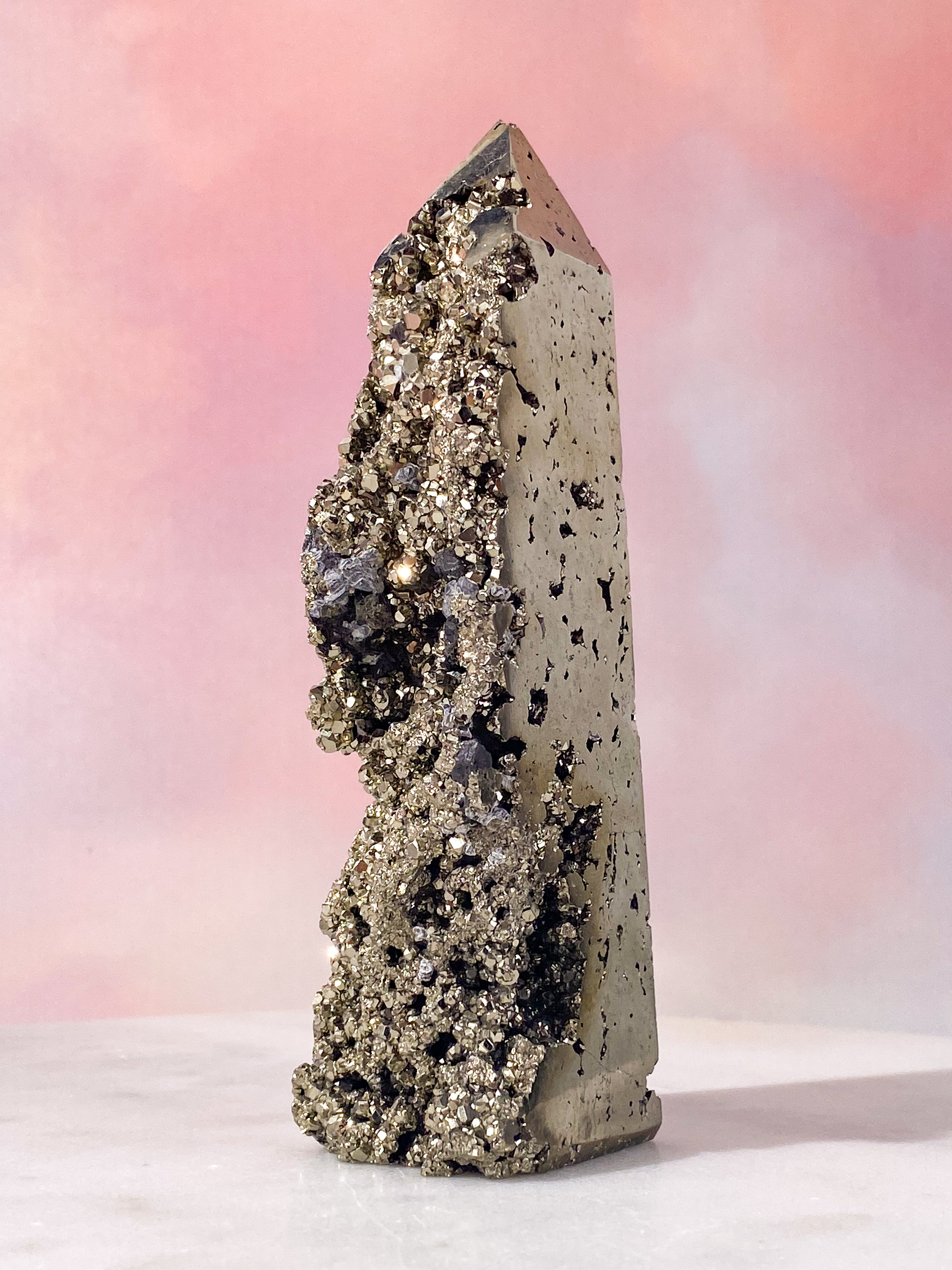 Druzy Pyrit Tårn (Nr. 7)