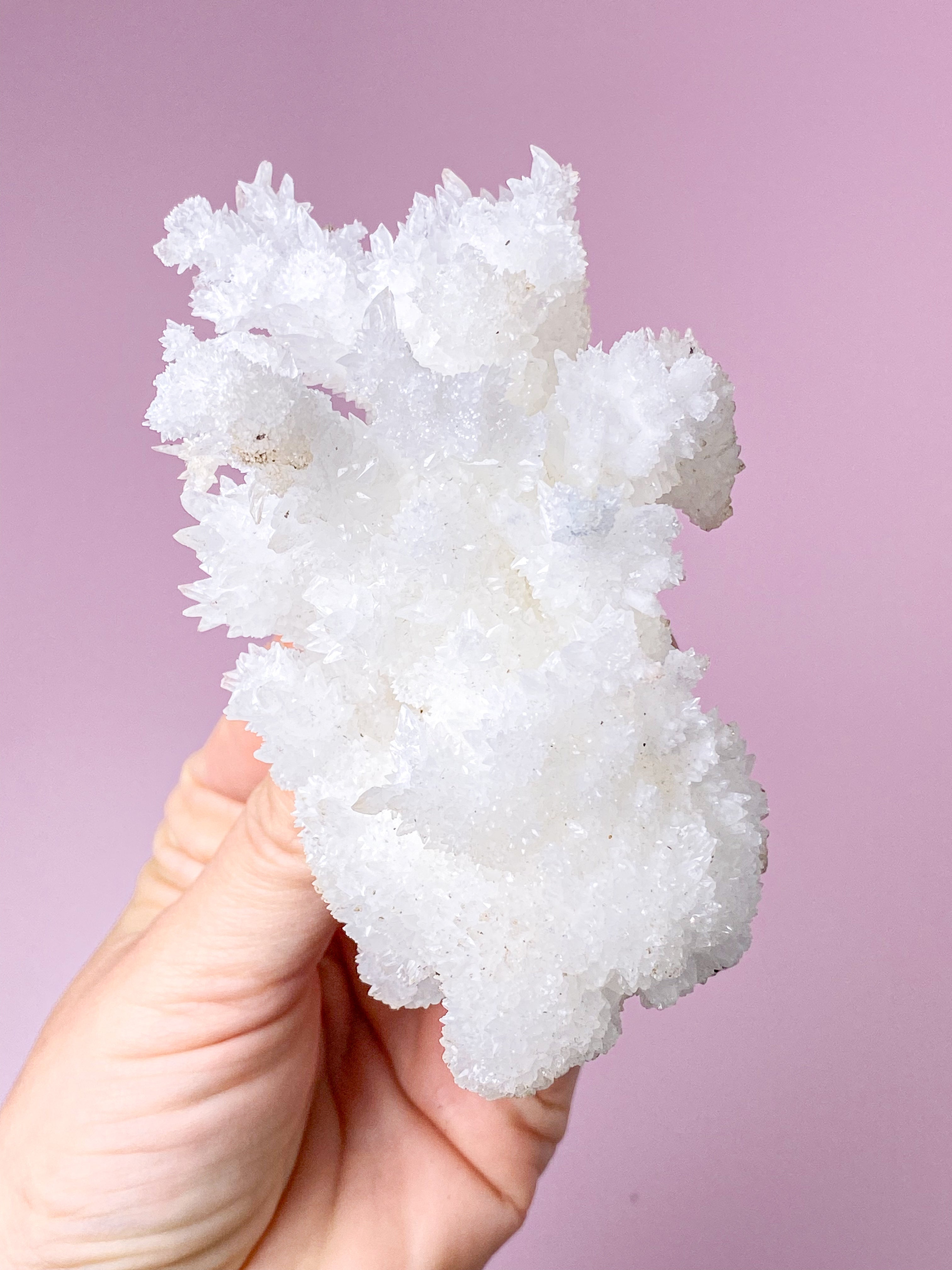 Hvid Aragonit Klynge (Nr. 10)