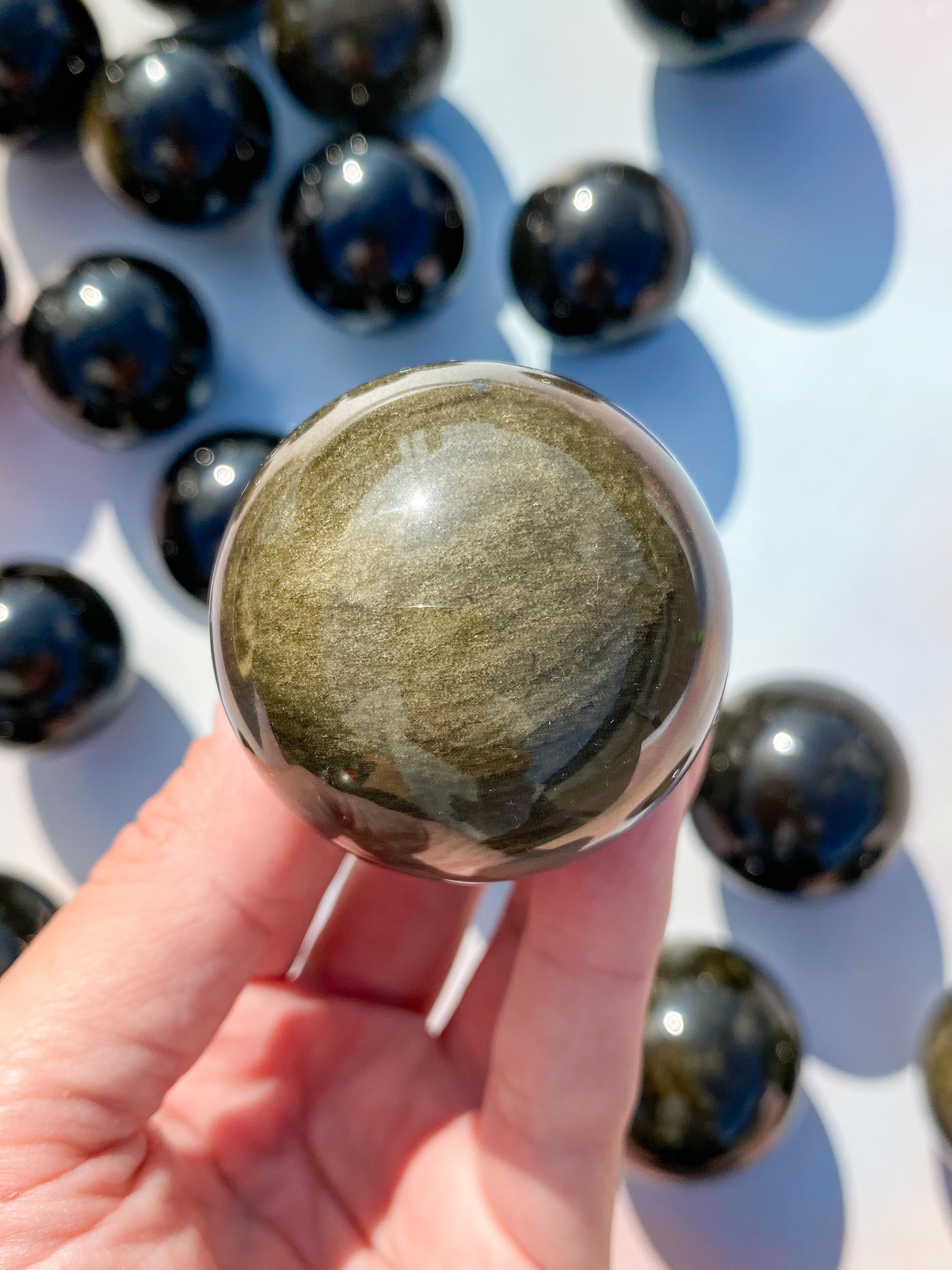 Guld Obsidian Kugle
