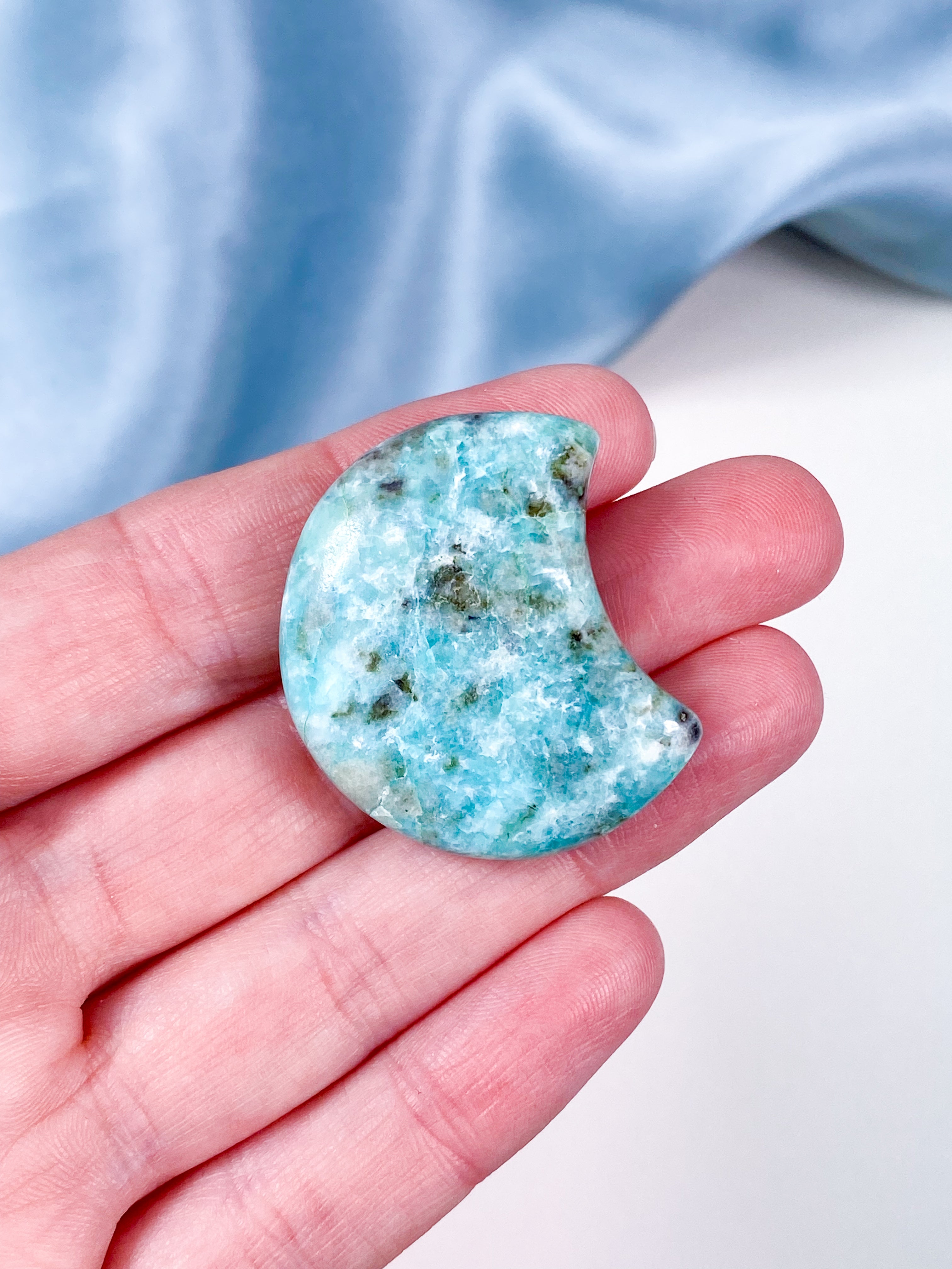 Chrysocolla Kvarts Måne (Nr. 6)