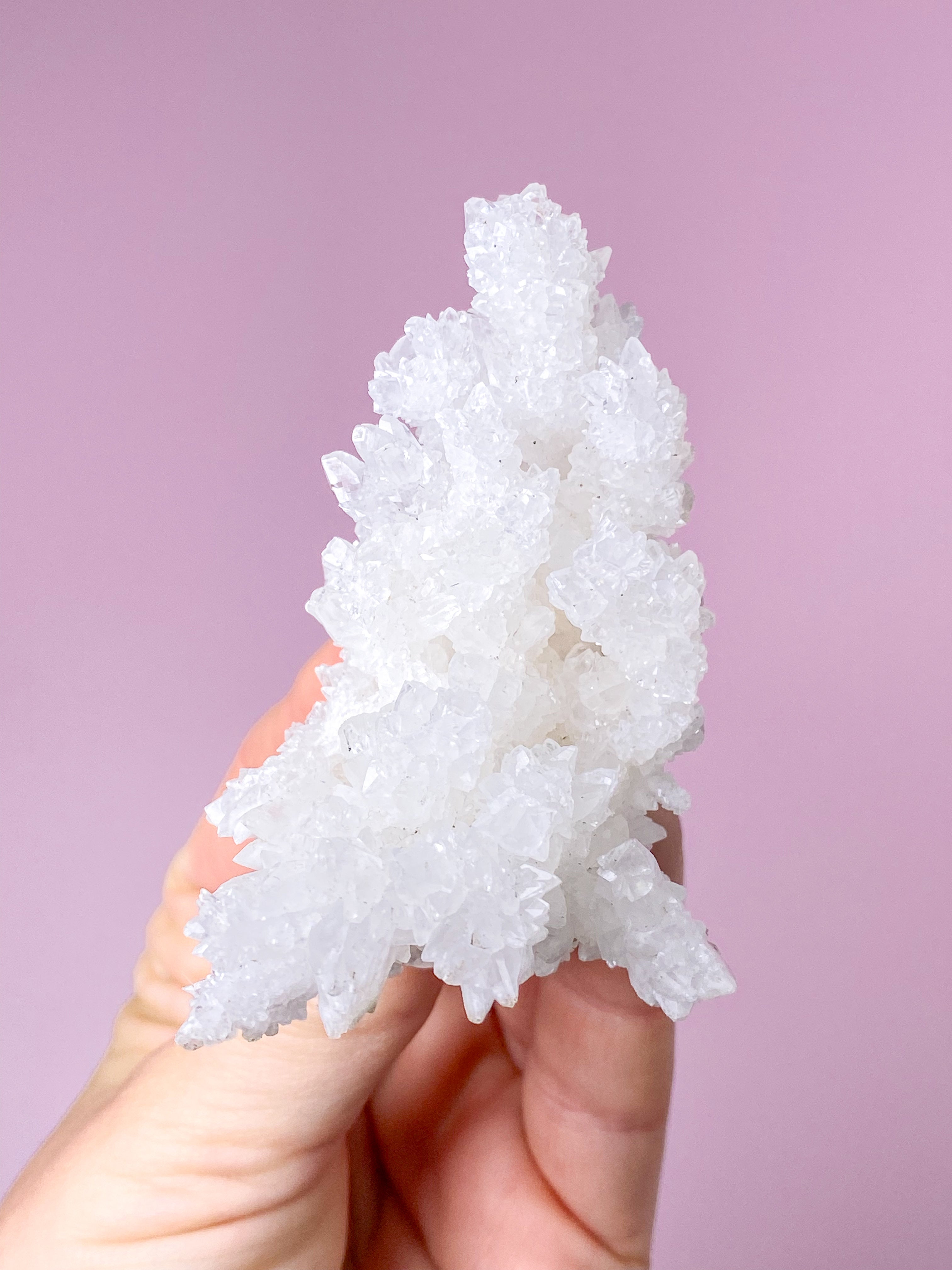 Hvid Aragonit Klynge (Nr. 9)