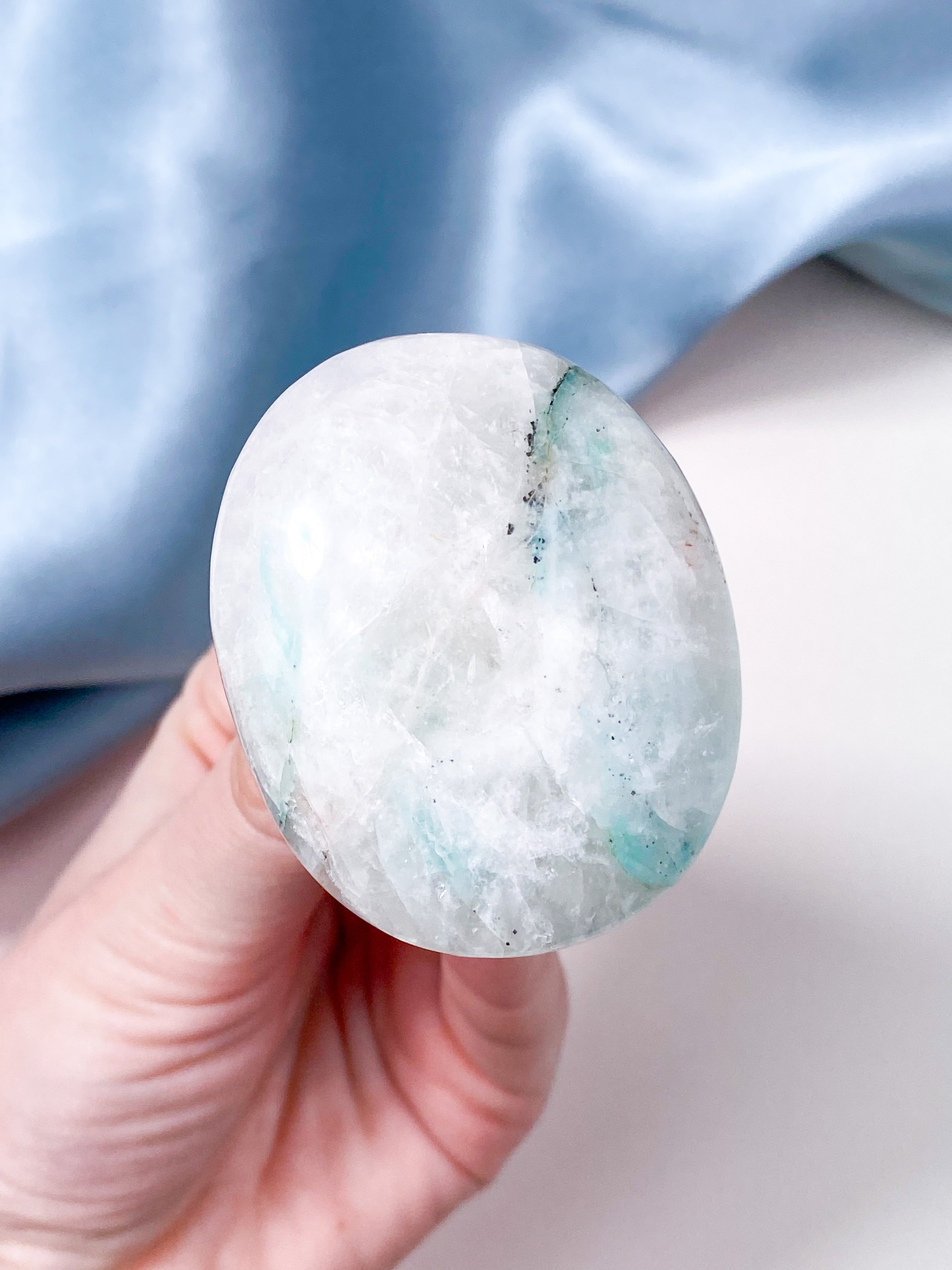 Chrysocolla Kvarts Palmstone (Nr. 4)