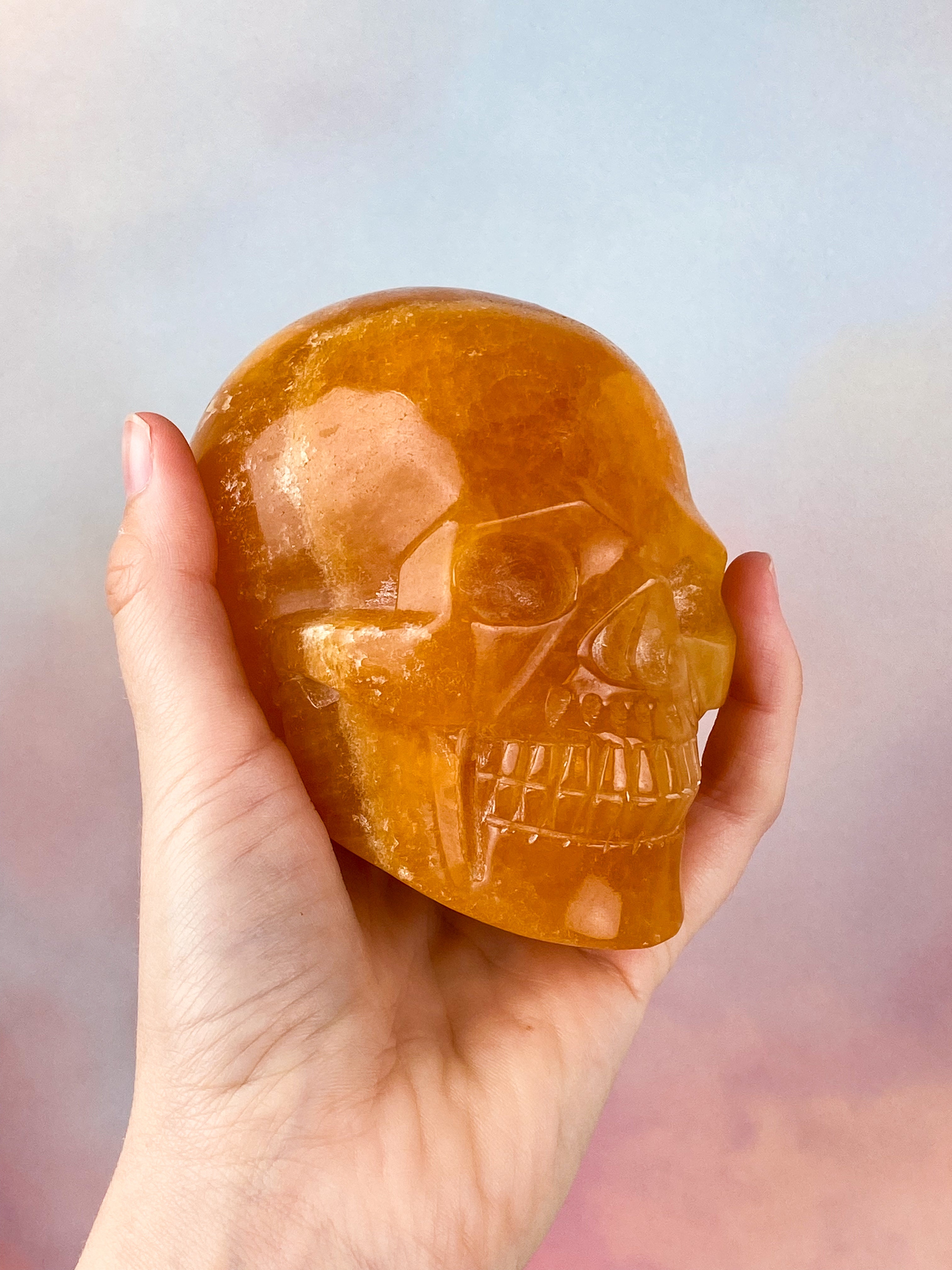 Orange Calcit Kranie (Nr. 2)