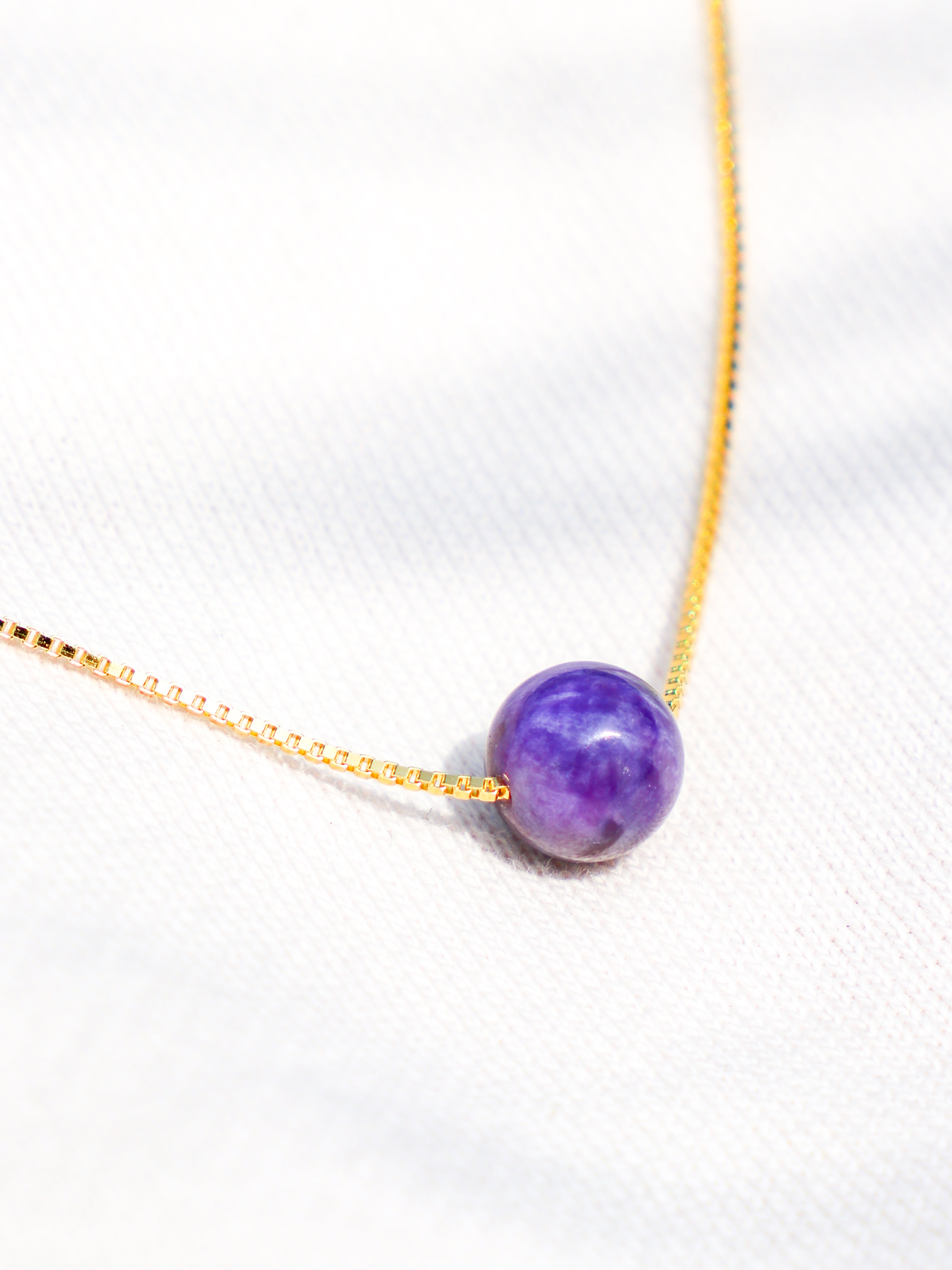 Intuition - Intention Gem Necklace (Charoit)