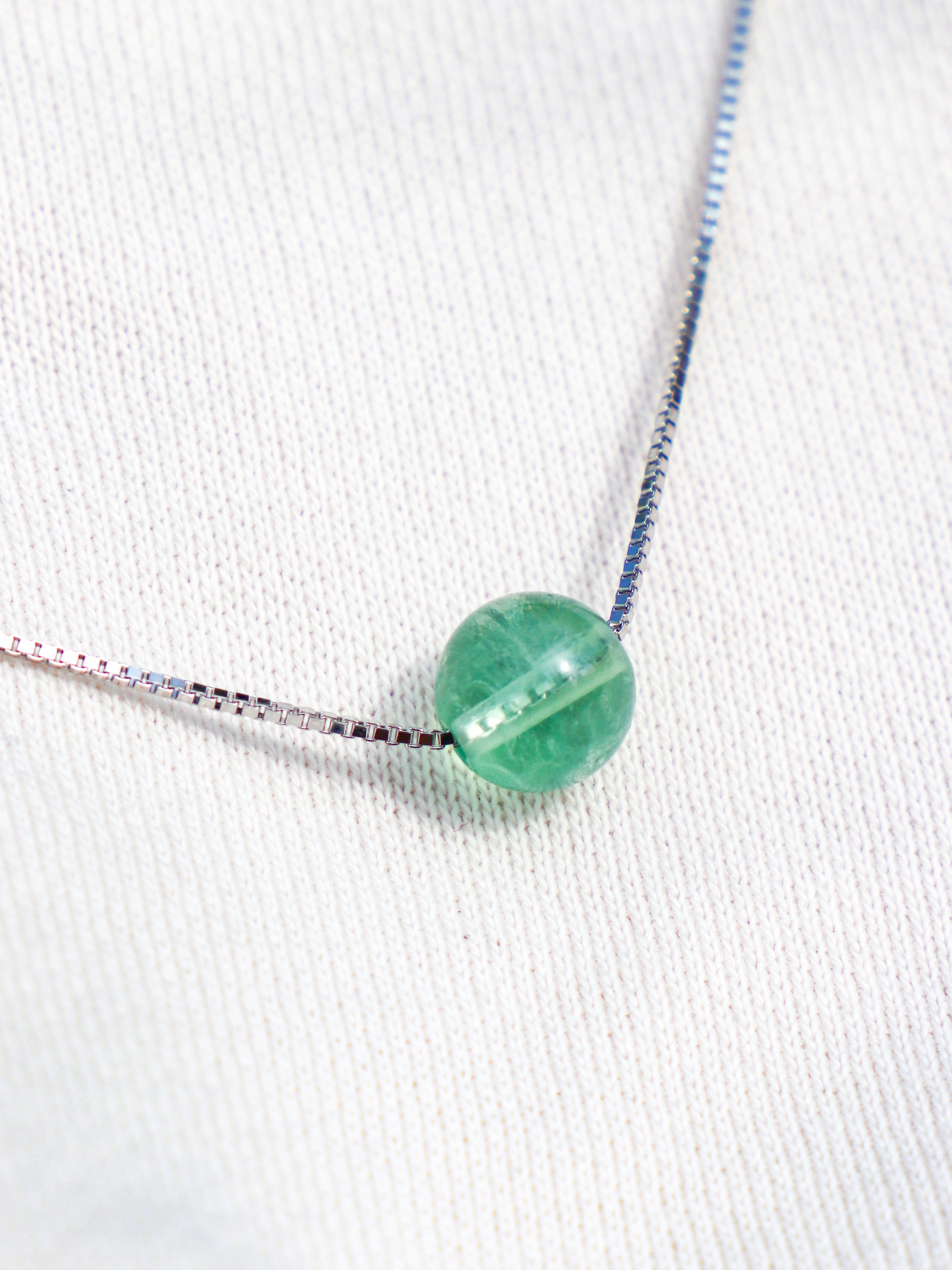 Gratitude - Intention Gem Necklace (Green Fluorite)