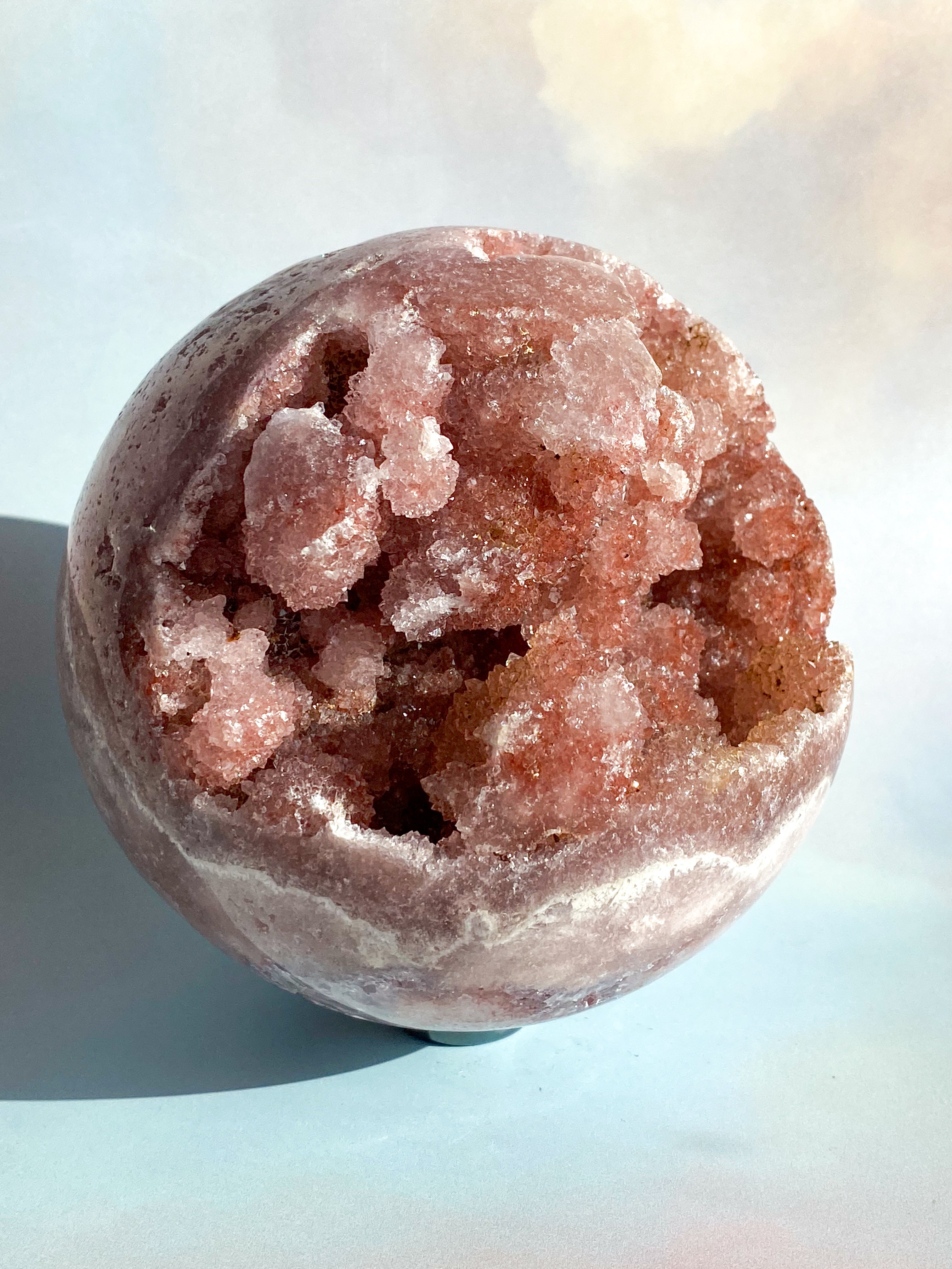 Kæmpe Druzy Pink Ametyst Kugle (Nr. 1) Eksklusiv kvalitet