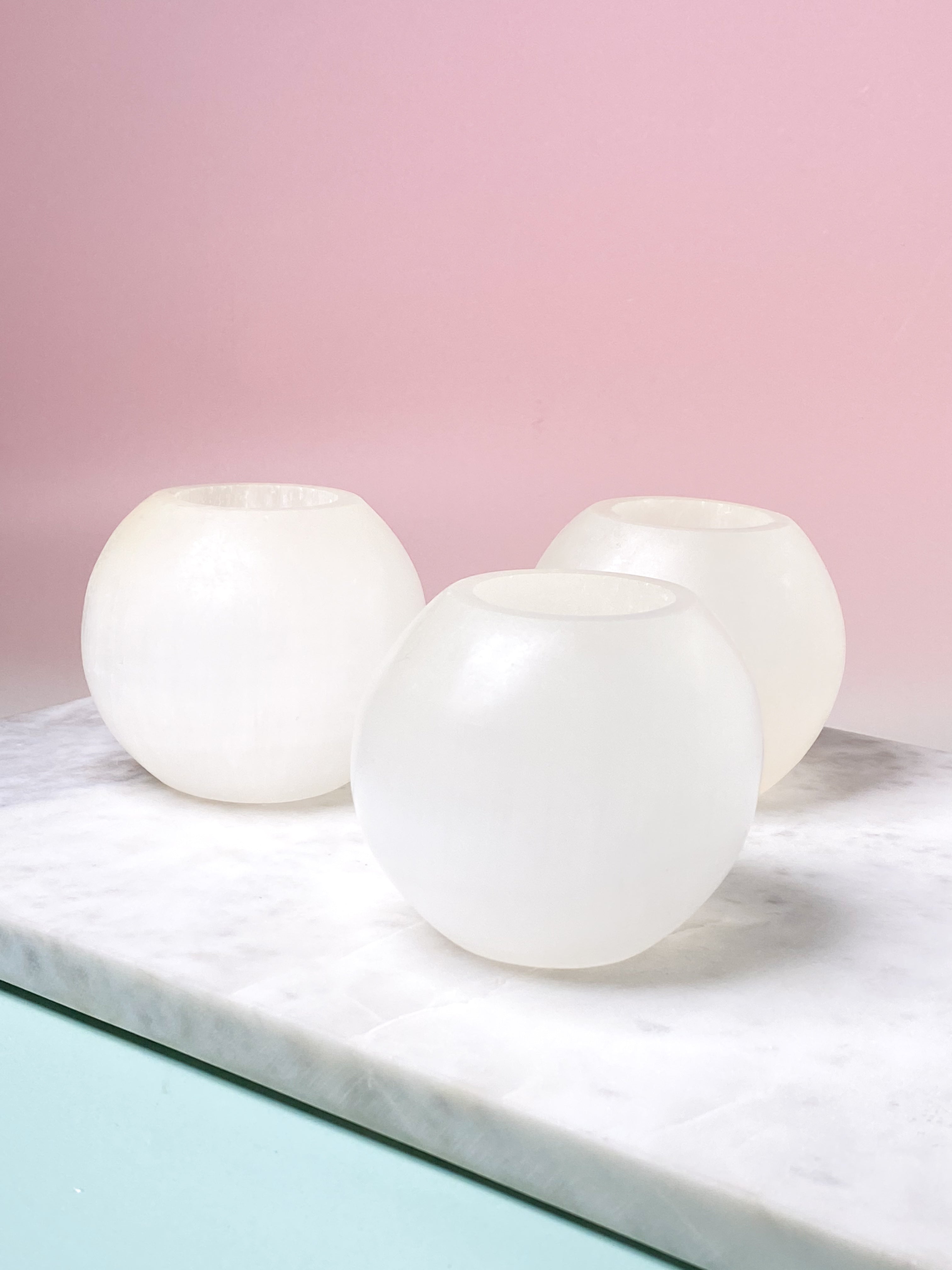 OUTLET - Selenit Poleret Fyrfadsholder