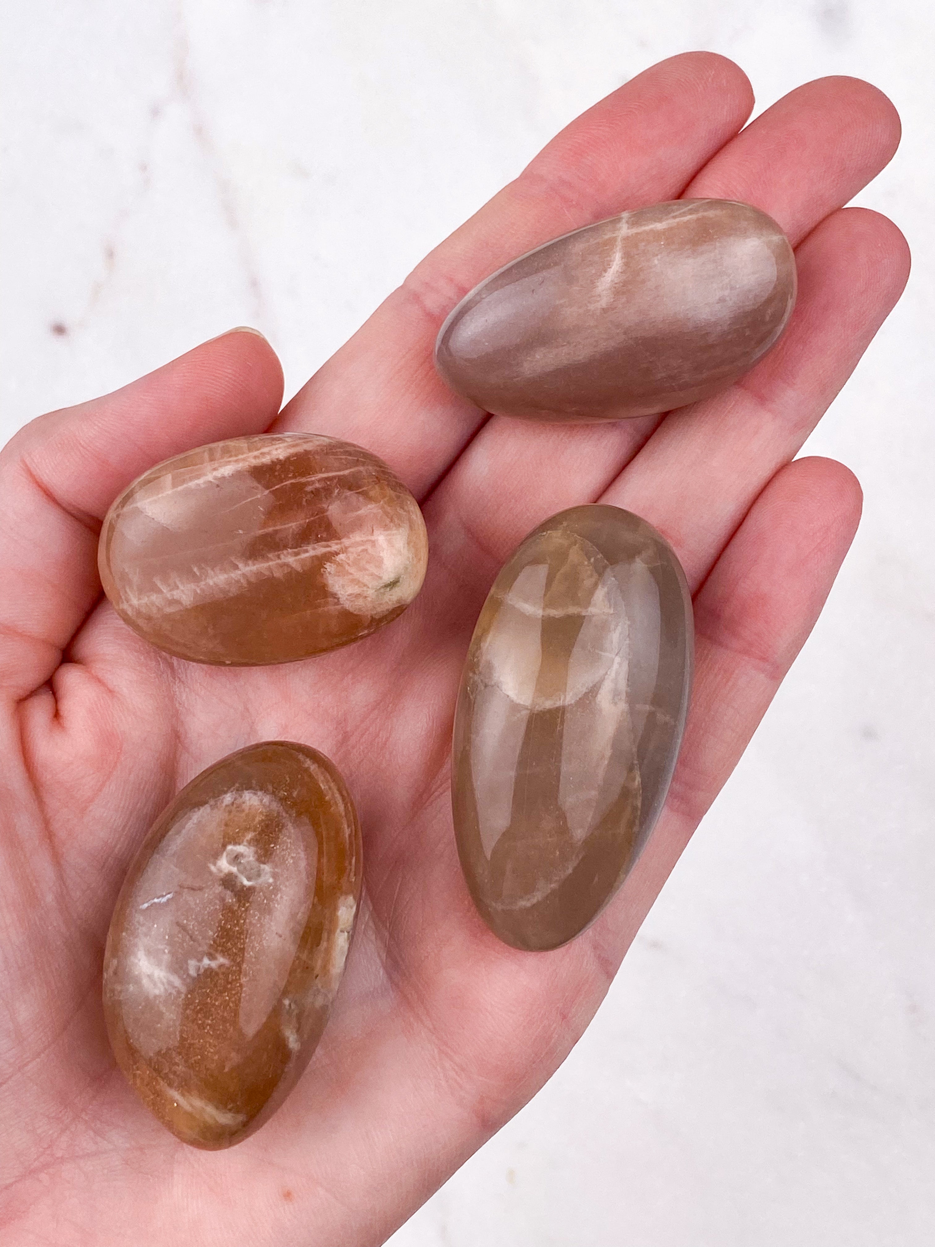 Månesten Med Solsten Poleret - Eksklusiv Kvalitet