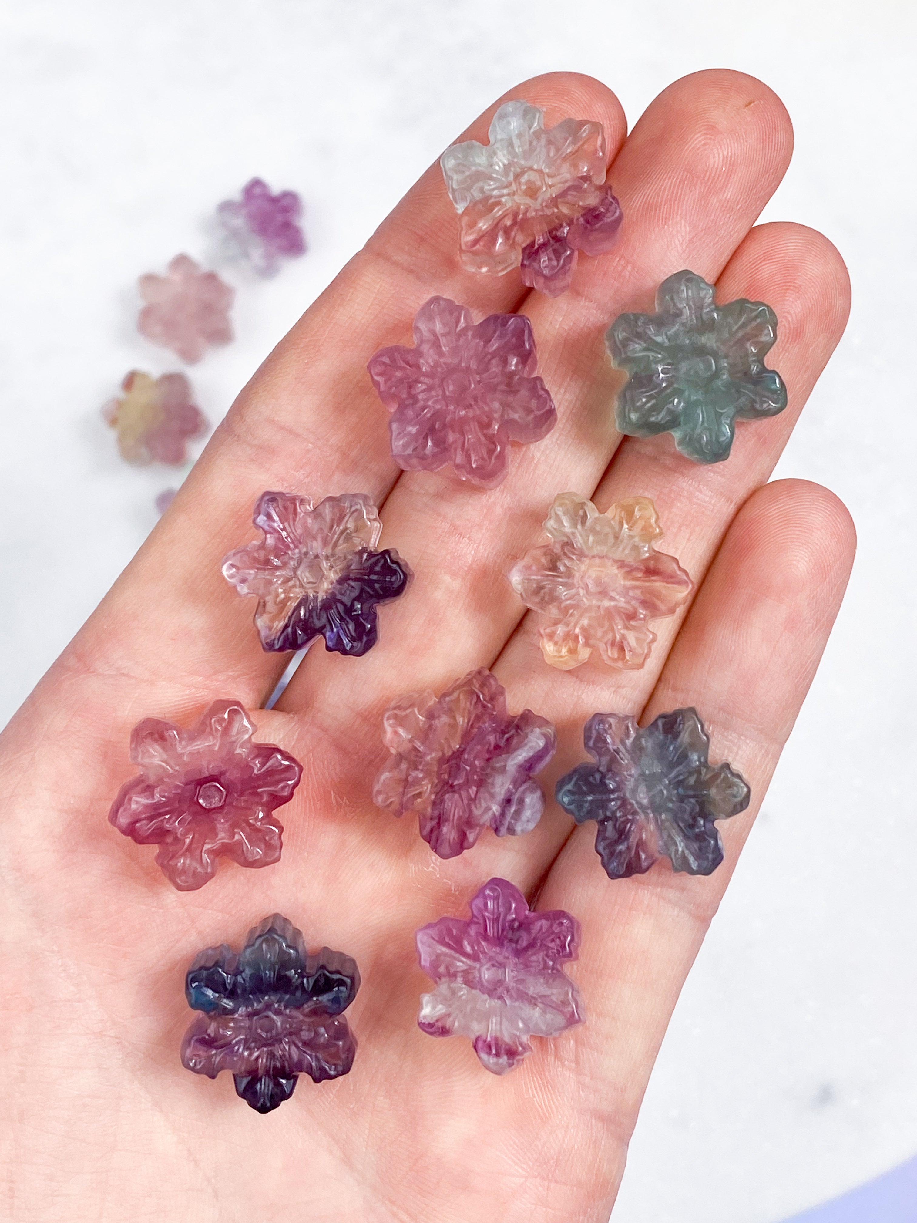 Regnbue Fluorit Snefnug