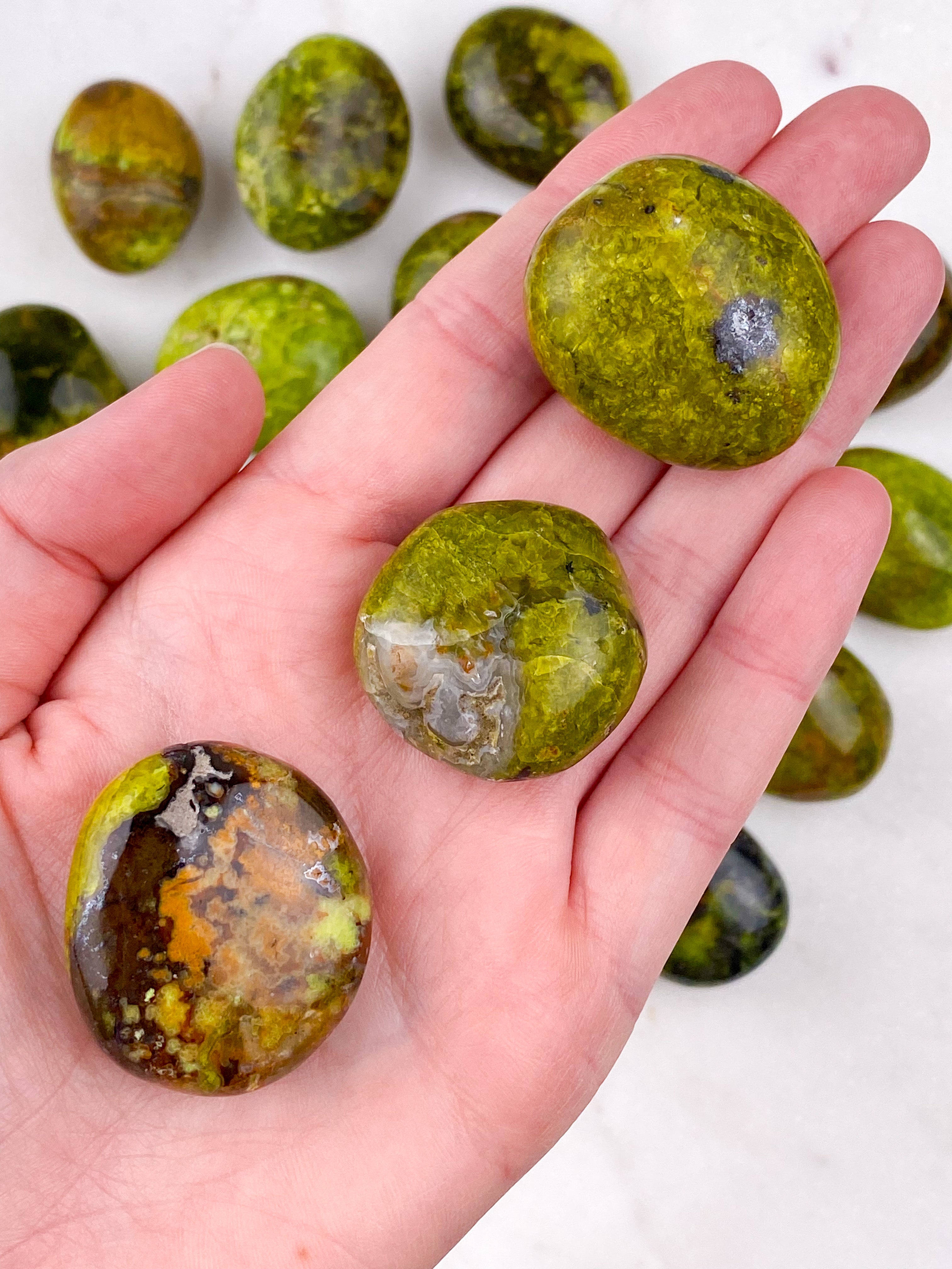 Grøn Opal Lommesten