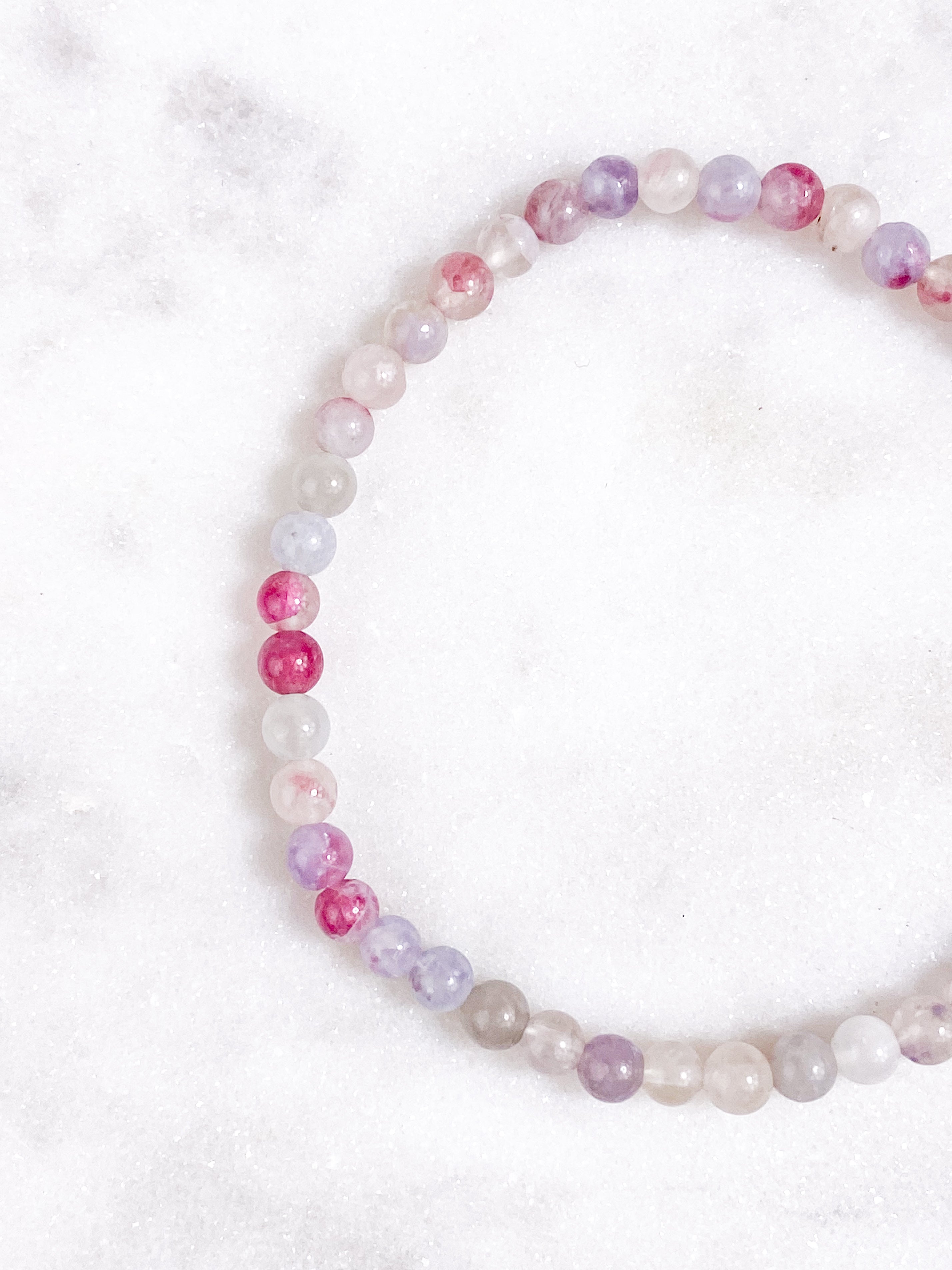 Pink Turmalin & Lepidolit (Unicorn) Armbånd