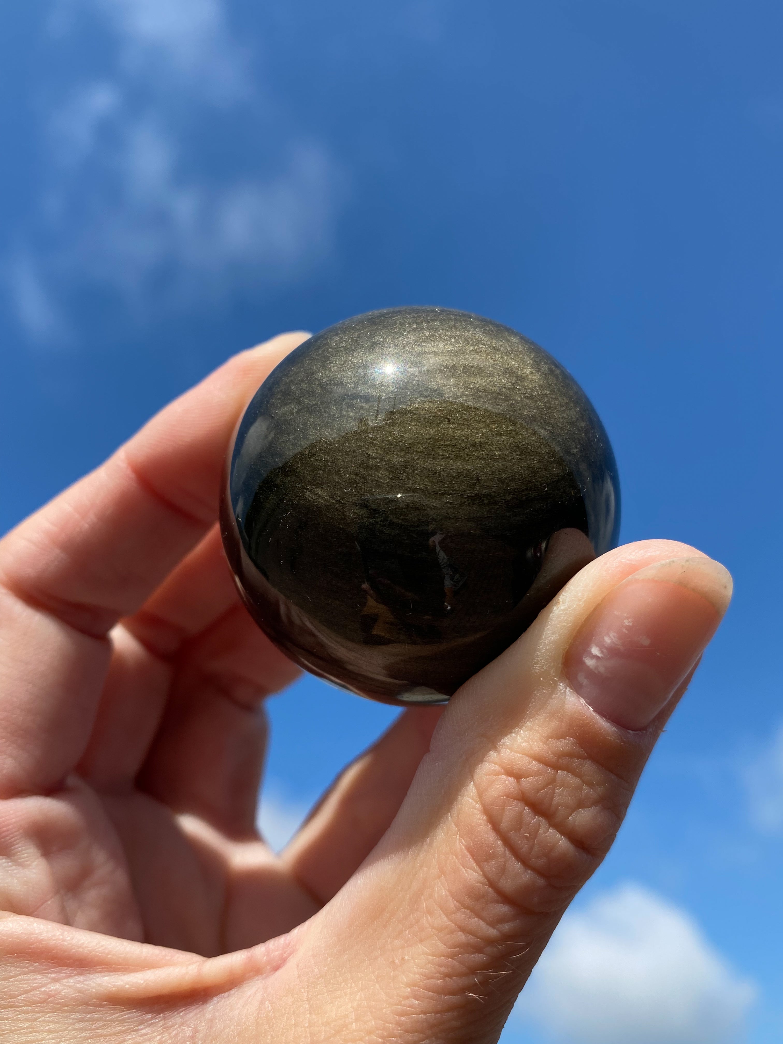 Guld Obsidian Kugle