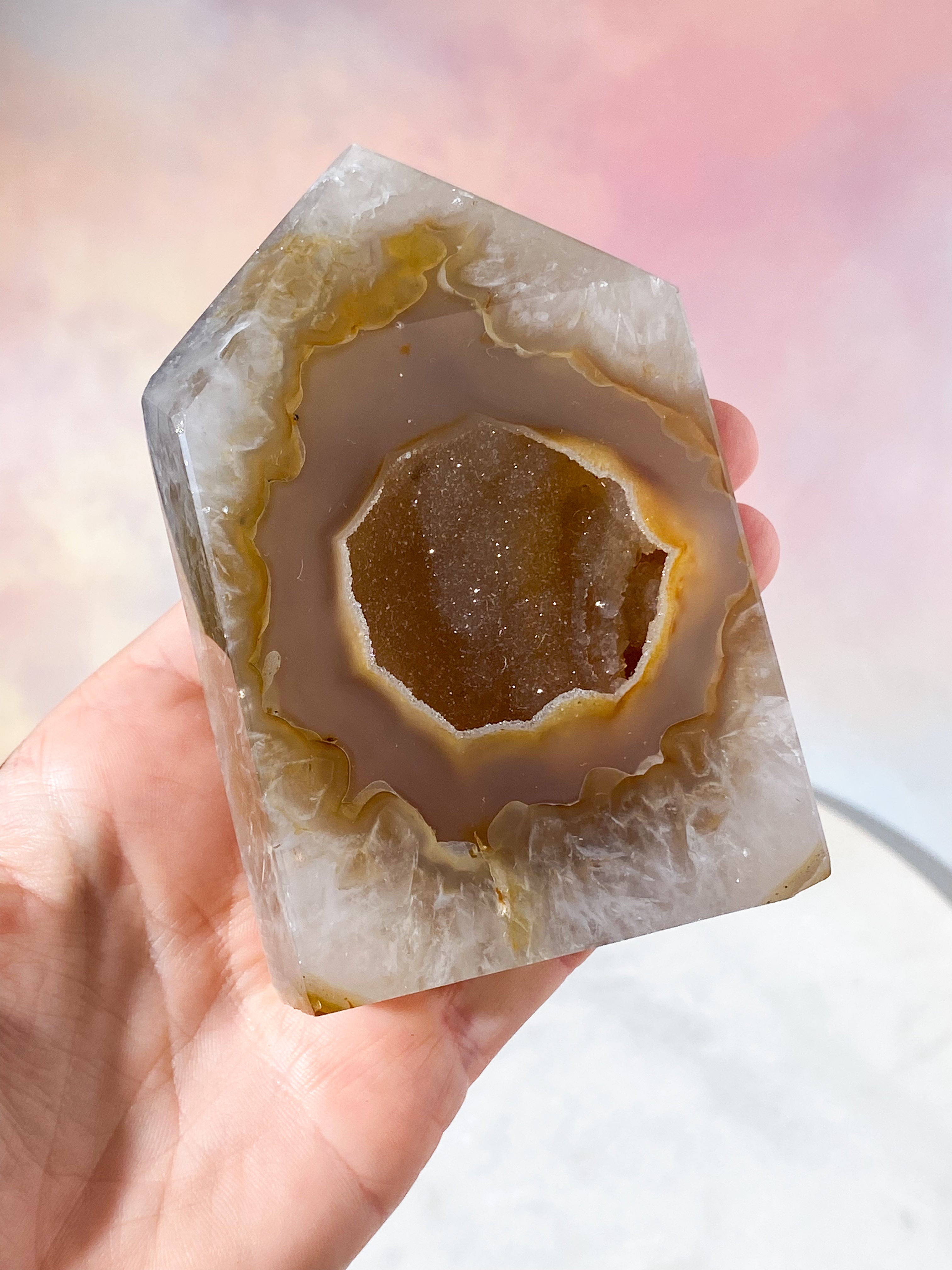 Druzy Agat Tårn (Nr. 30)
