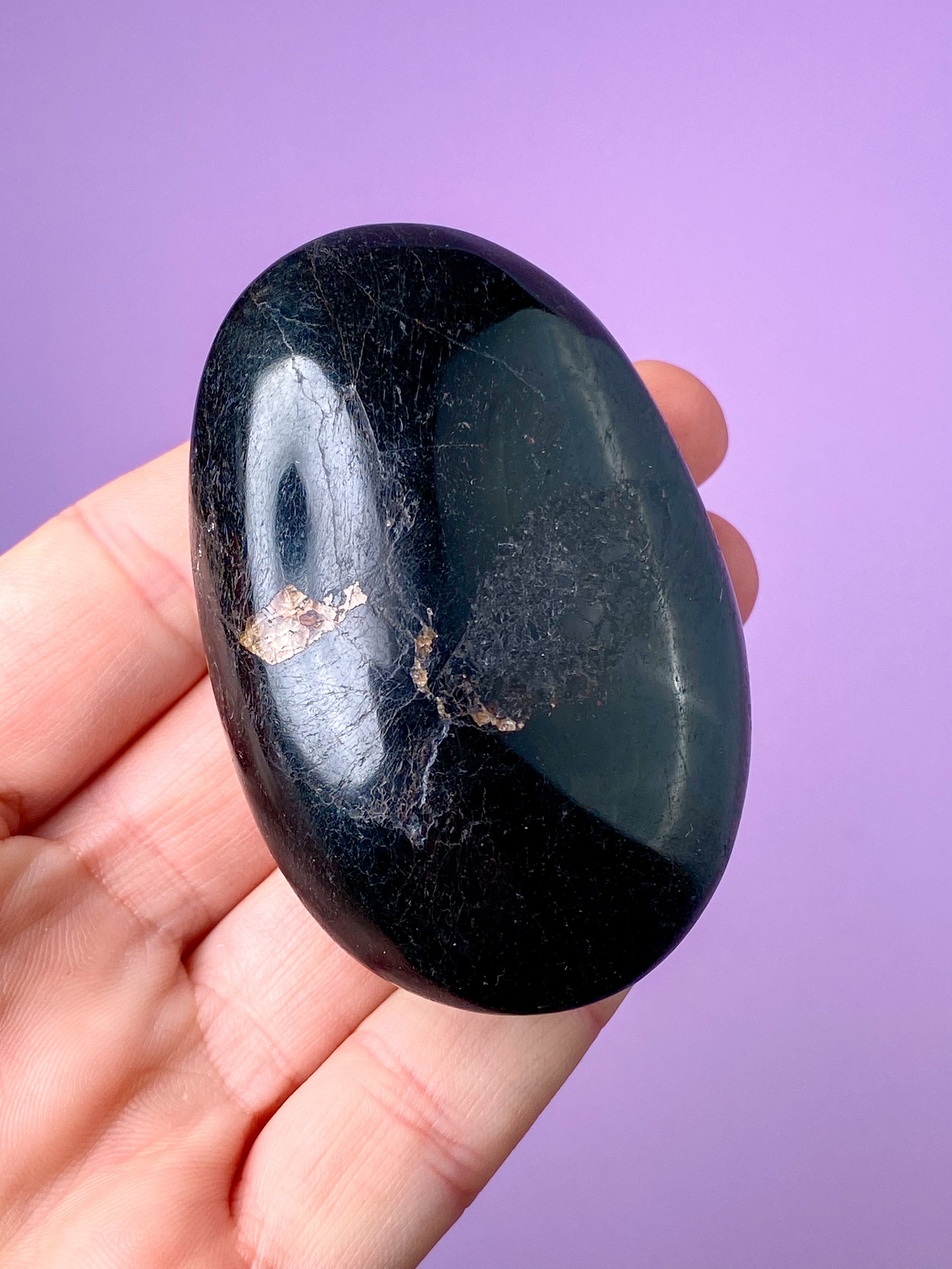 Sort Turmalin Palmstone (Nr. 6)