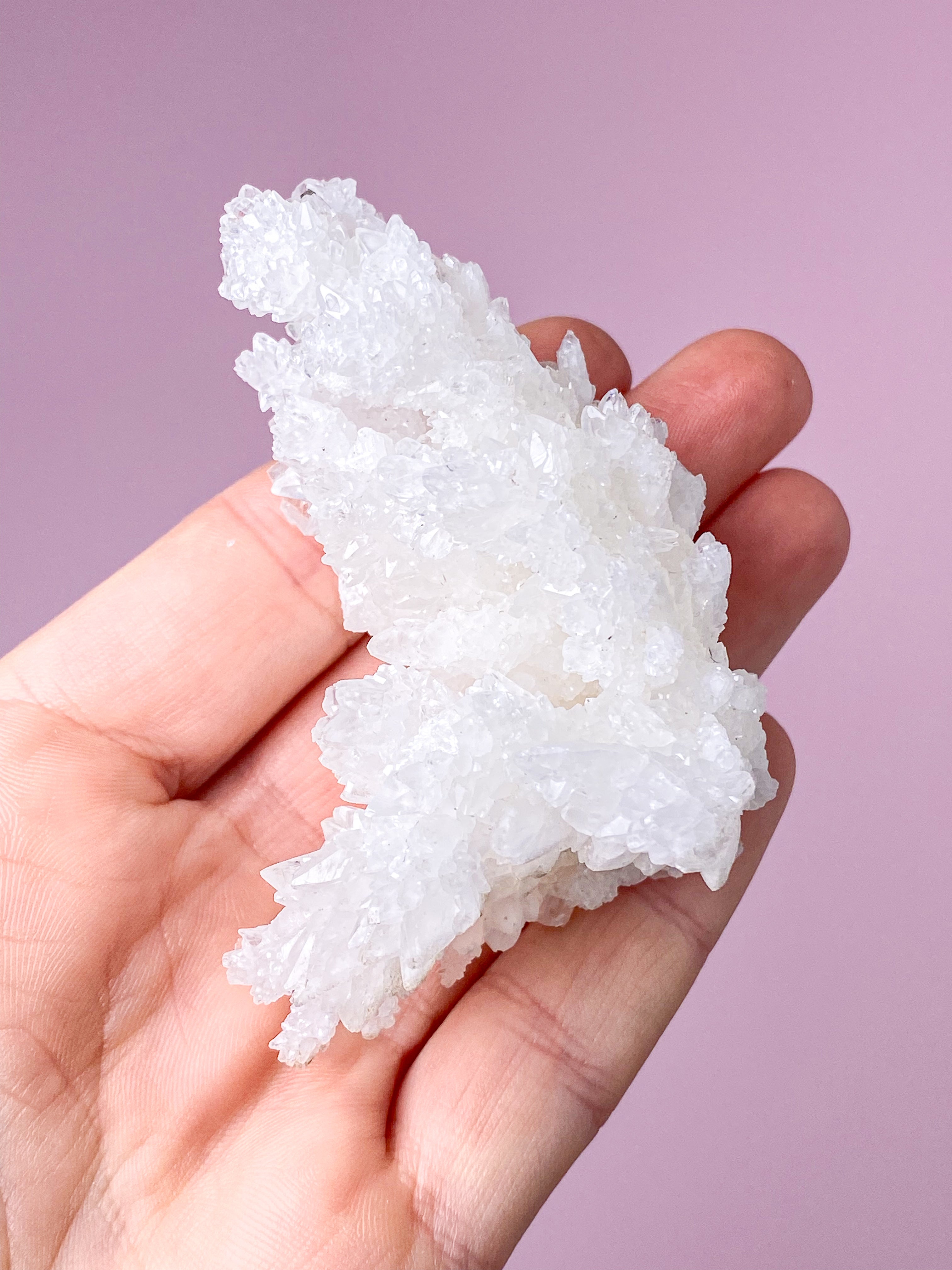 Hvid Aragonit Klynge (Nr. 9)