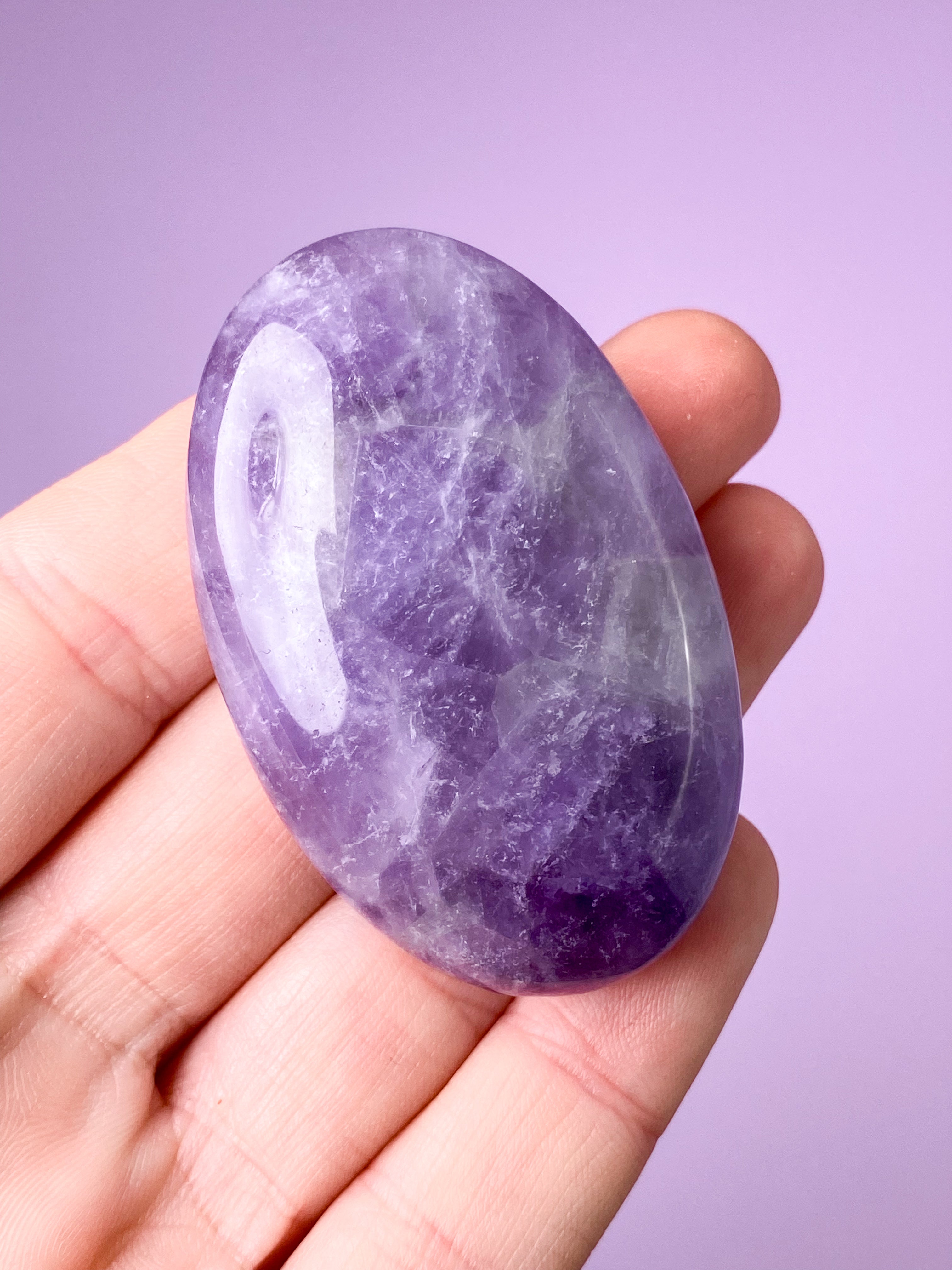 Chevron Ametyst Palmstone (Nr. 1)