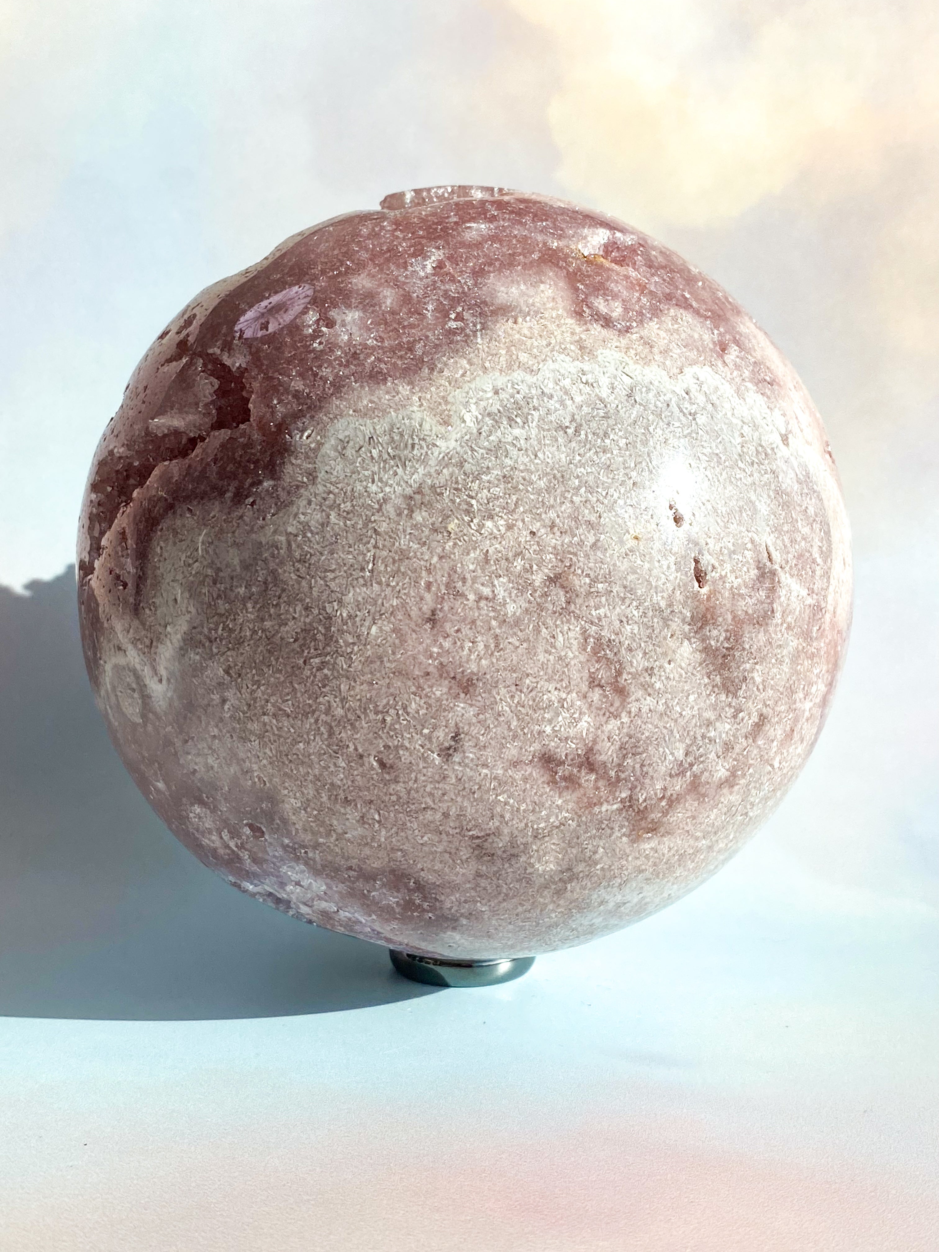 Kæmpe Druzy Pink Ametyst Kugle (Nr. 1) Eksklusiv kvalitet