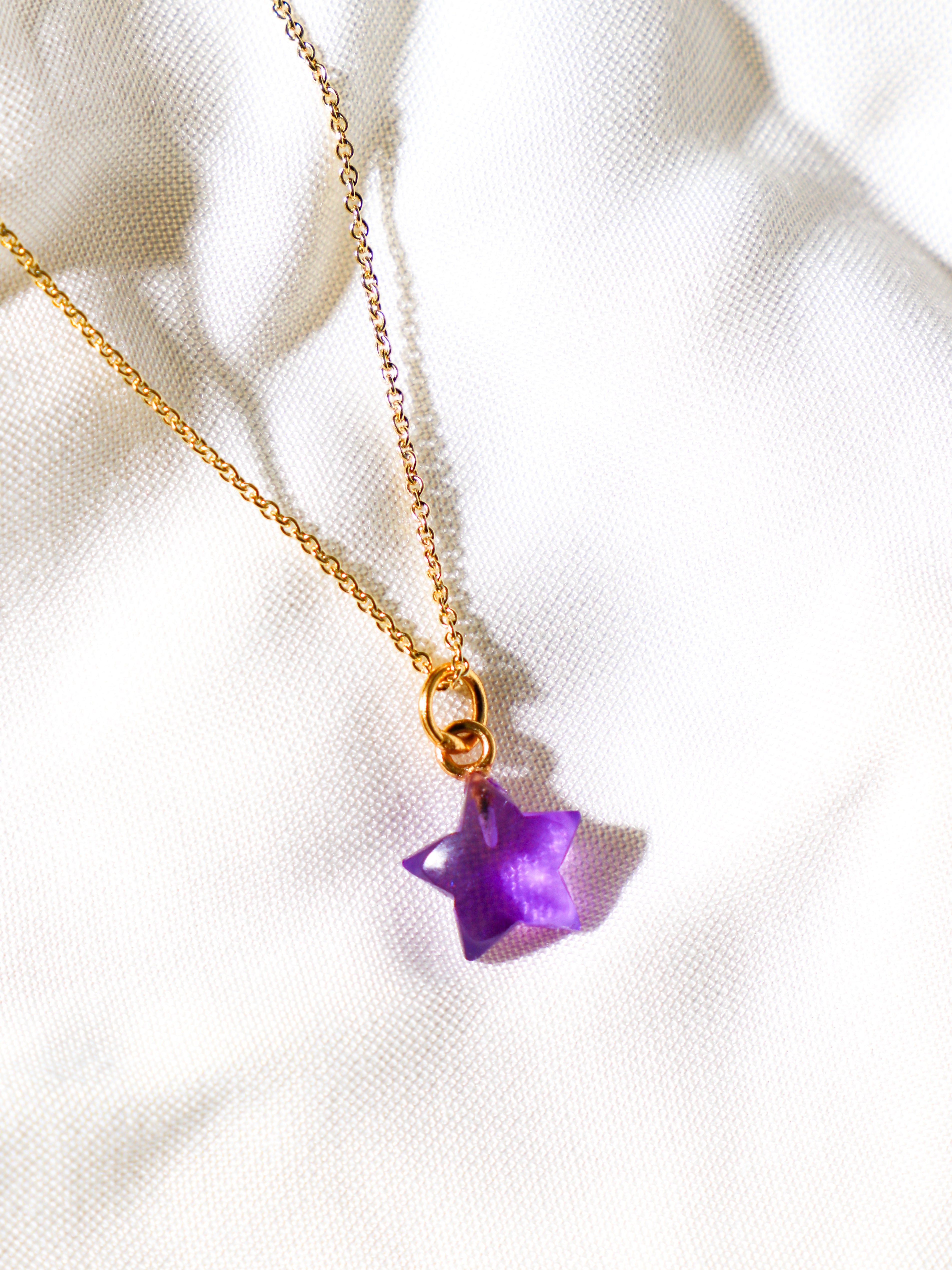 Ametyst MINI Stjerne Halskæde
