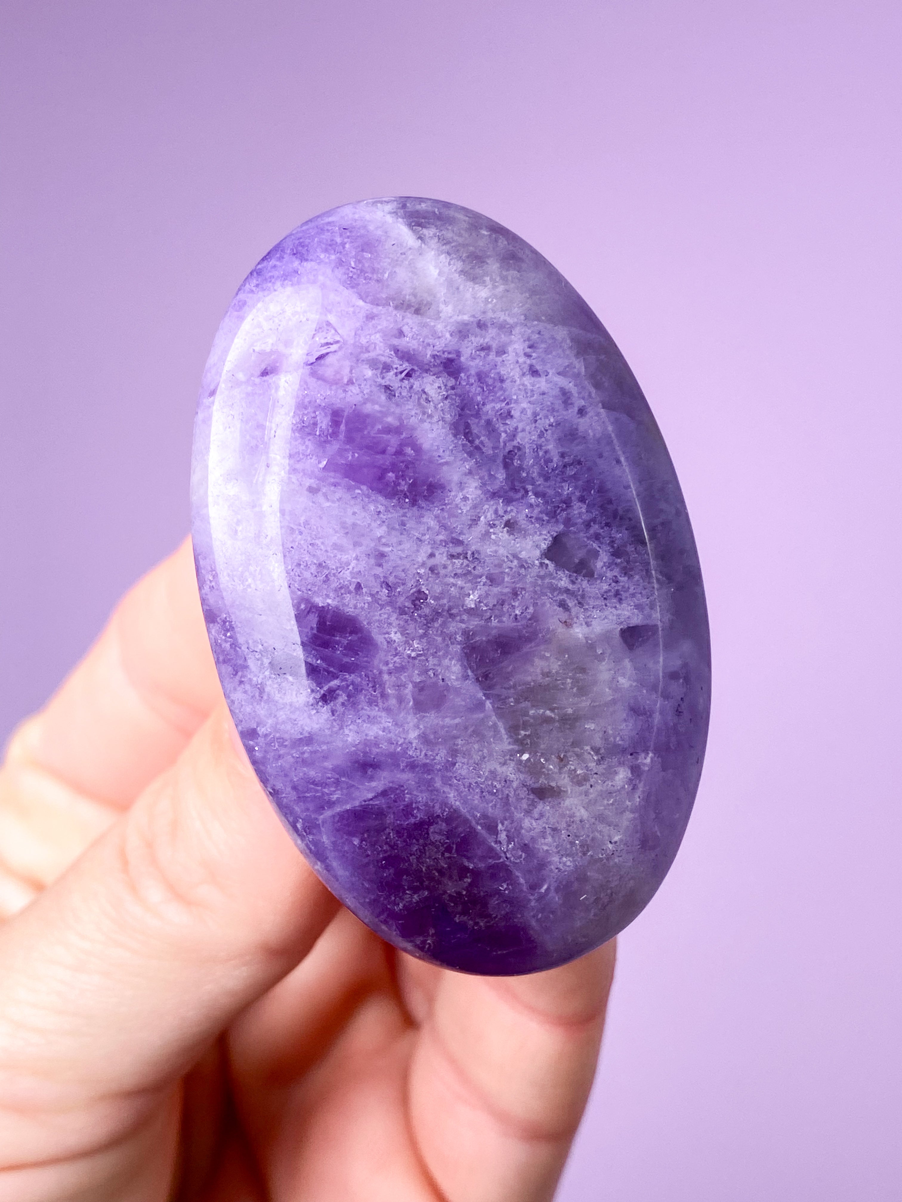 Chevron Ametyst Palmstone (Nr. 4)