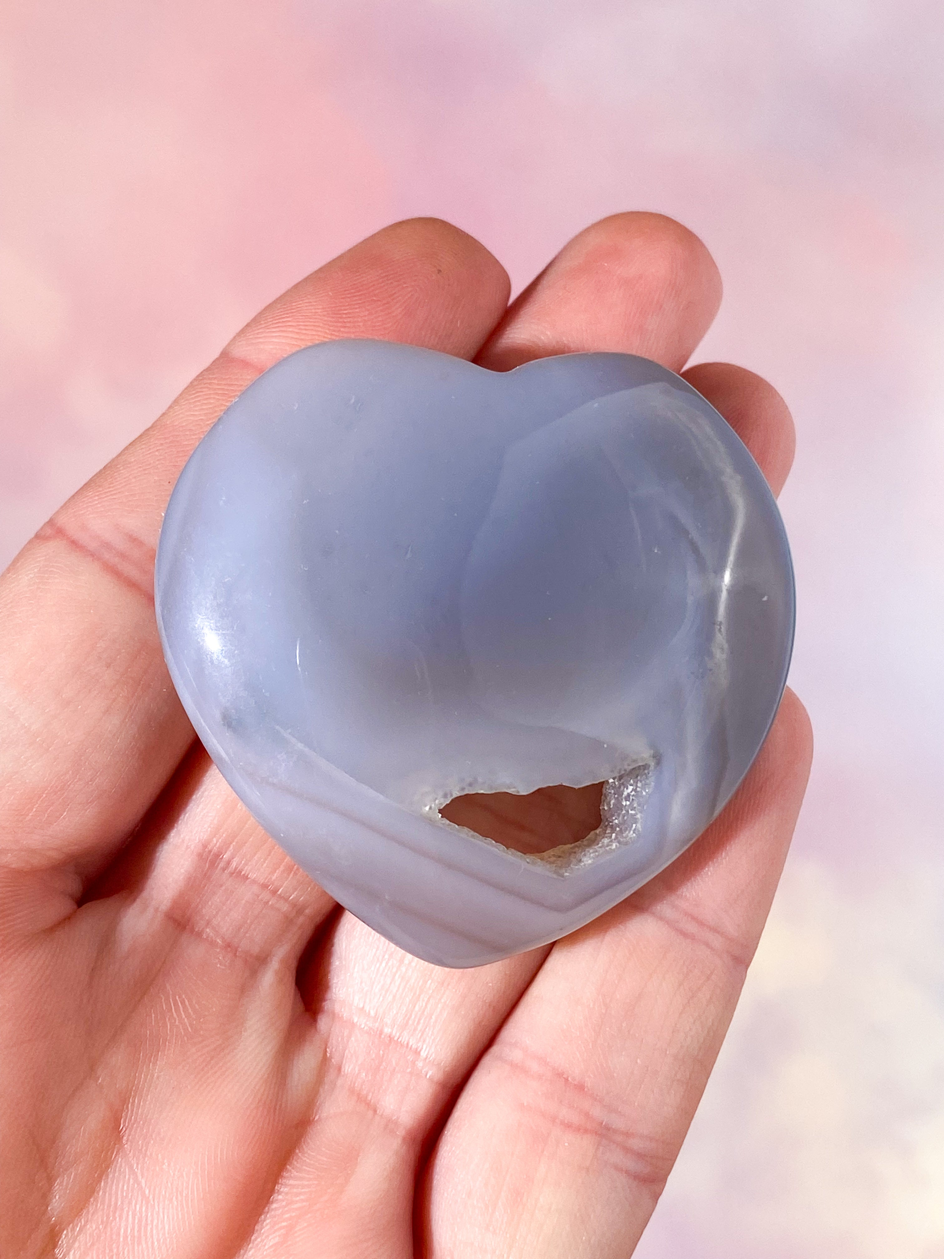 Druzy Agat Hjerte (Nr. 13)