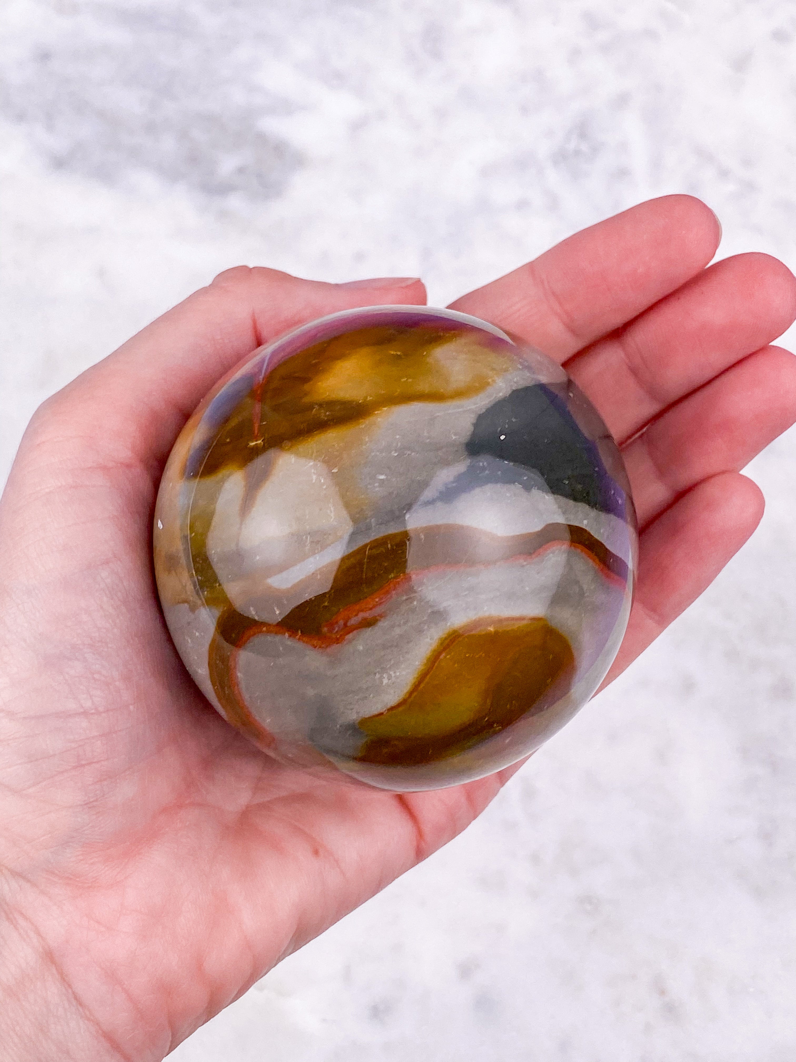 Polychrome Jaspis Kugle (Nr. 1)