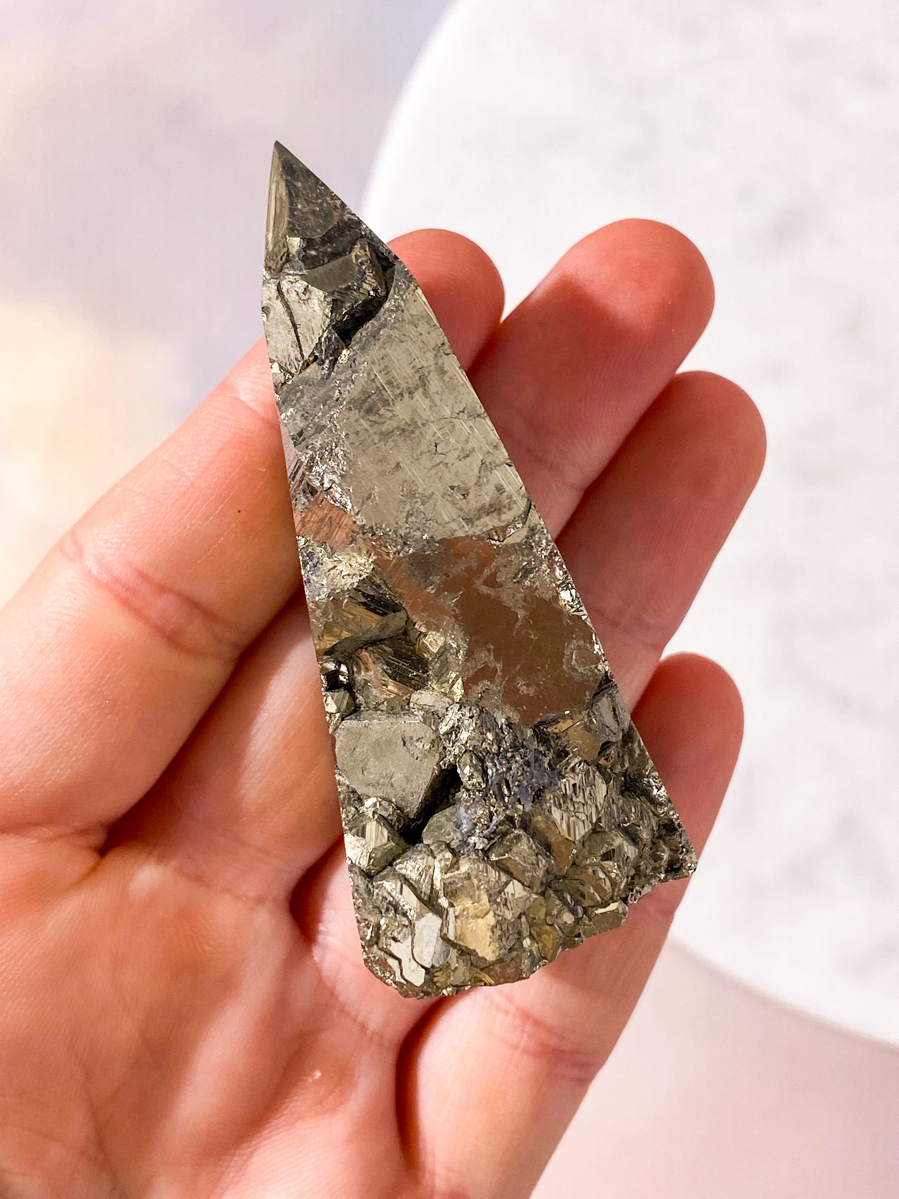 Druzy Pyrit Tårn (Nr. 13)