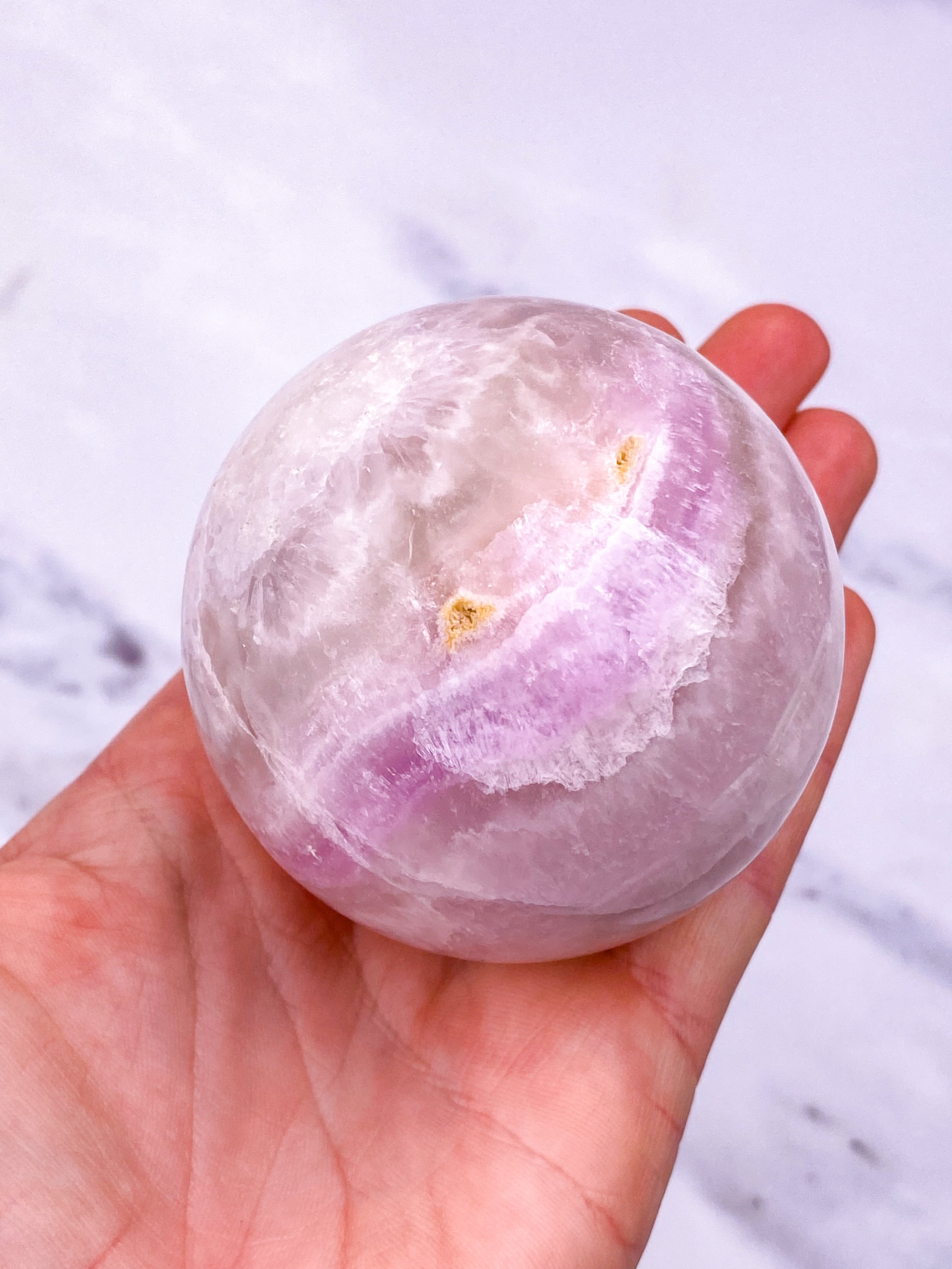 Pink Calcit Kugle (Nr. 5)