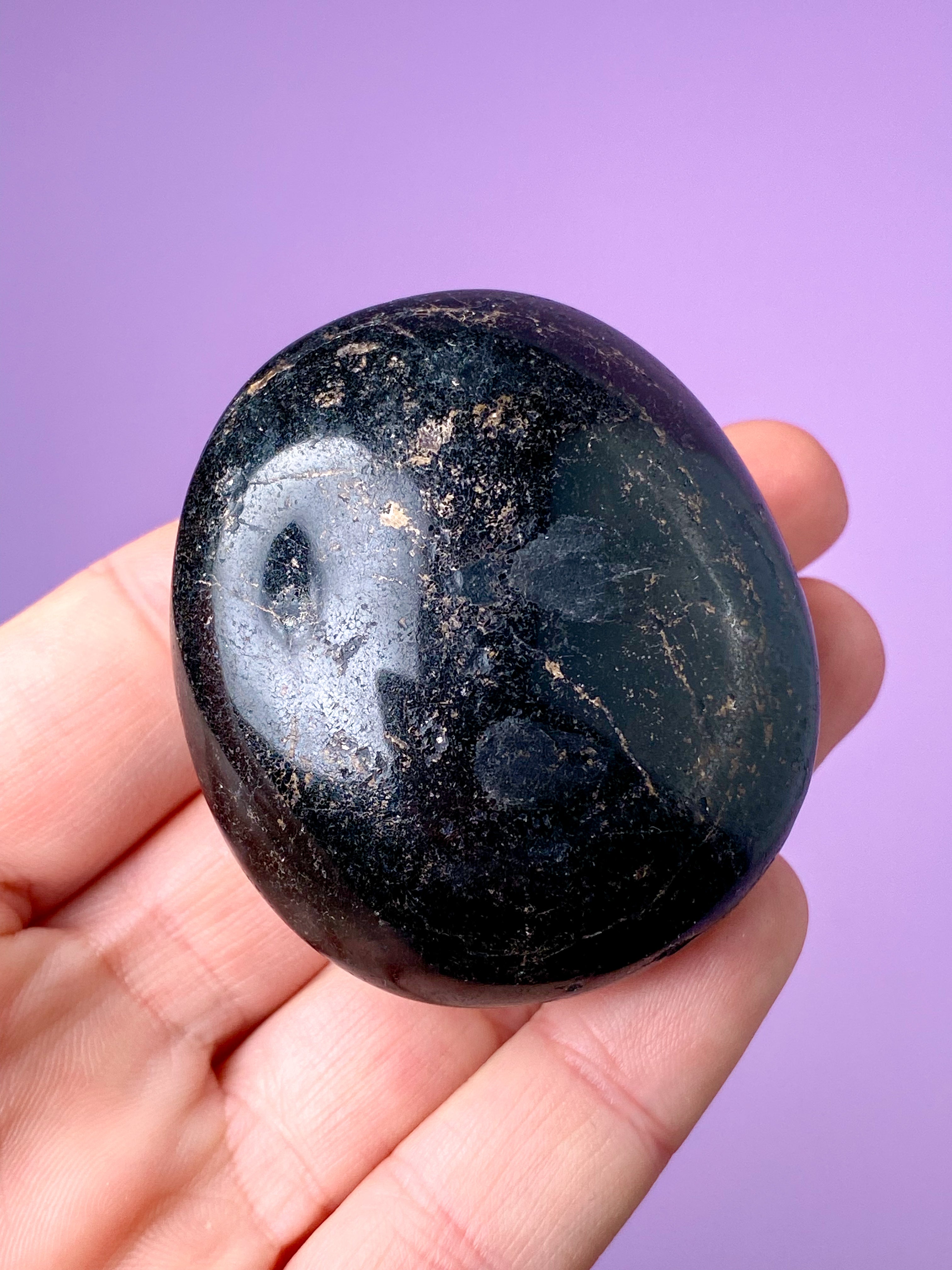 Sort Turmalin Palmstone (Nr. 2)