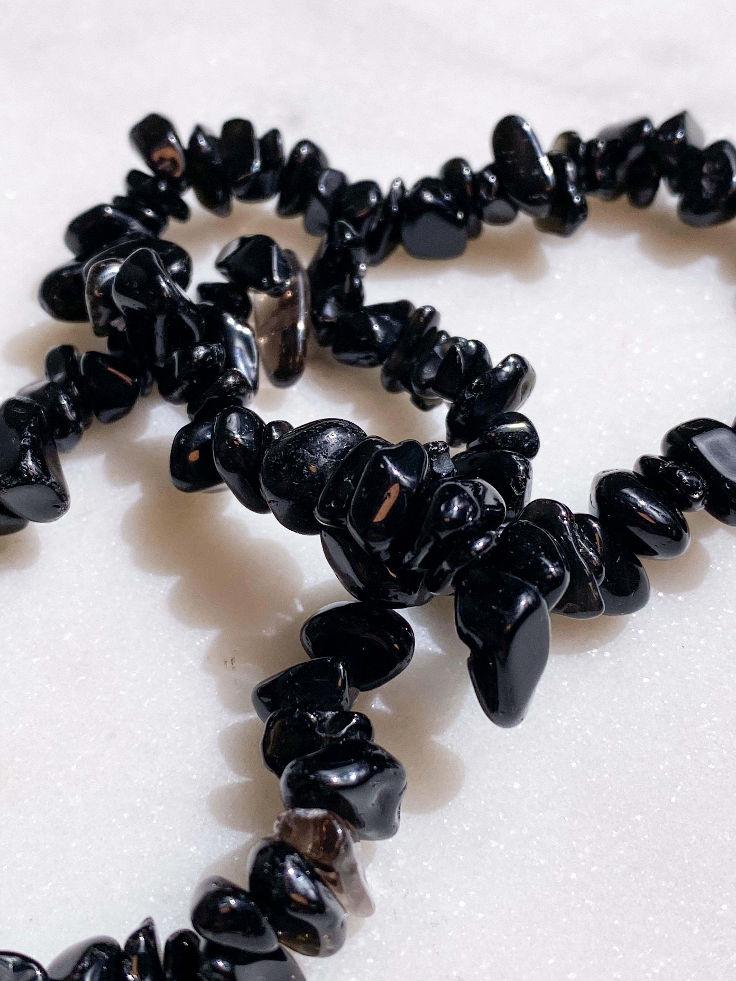 Obsidian Chip Armbånd