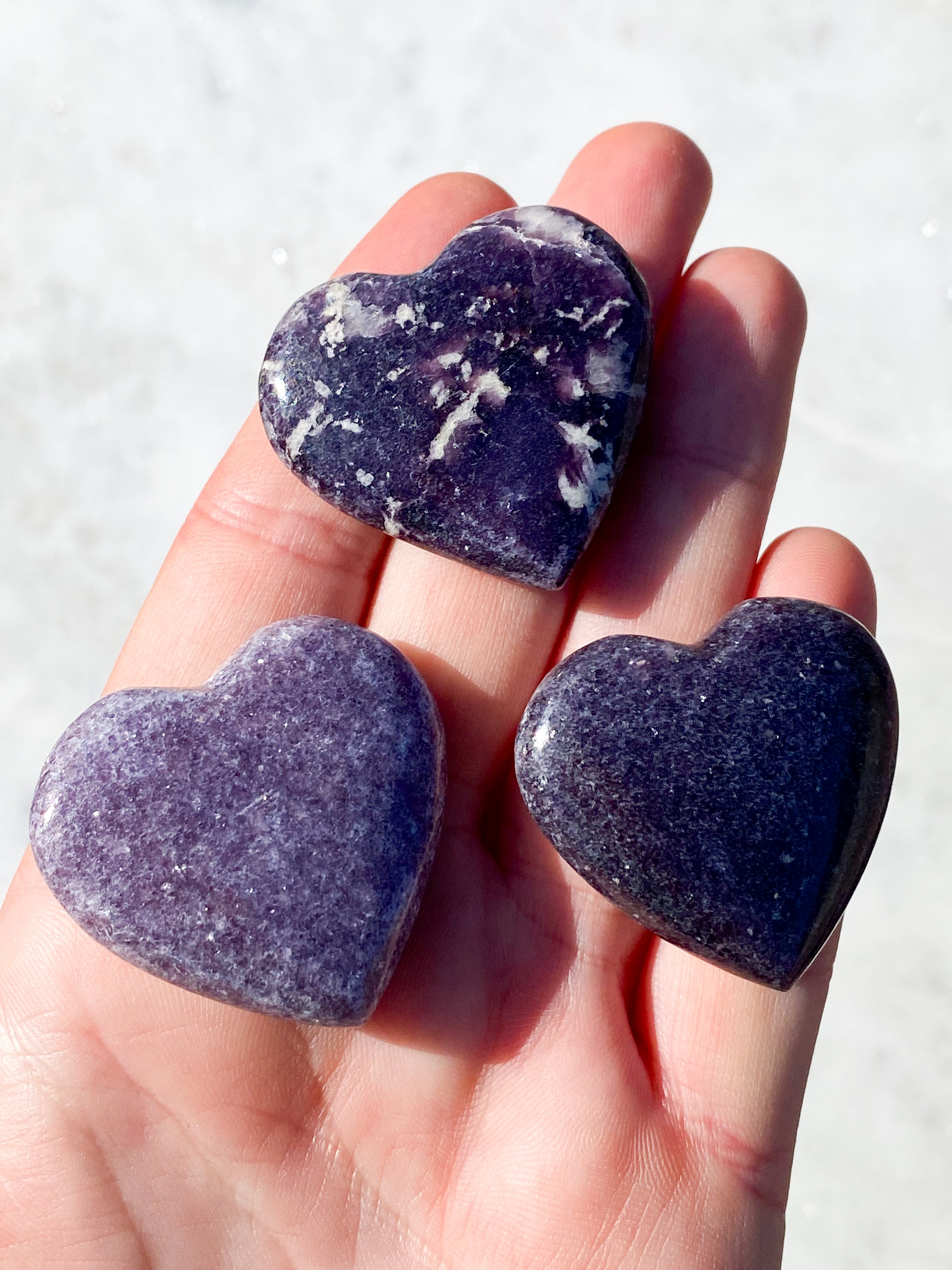 Lepidolite Hearts