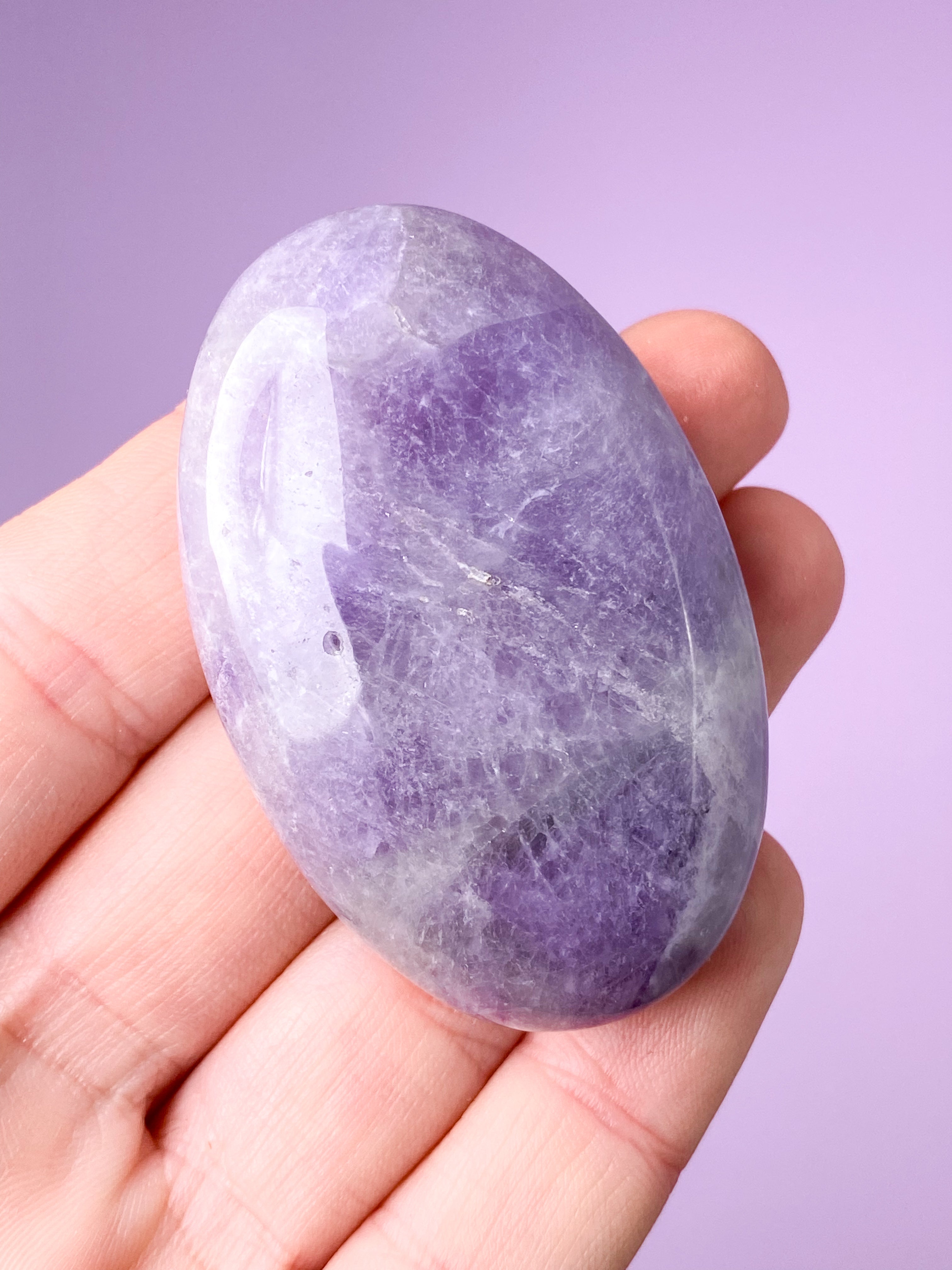 Chevron Ametyst Palmstone (Nr. 3)