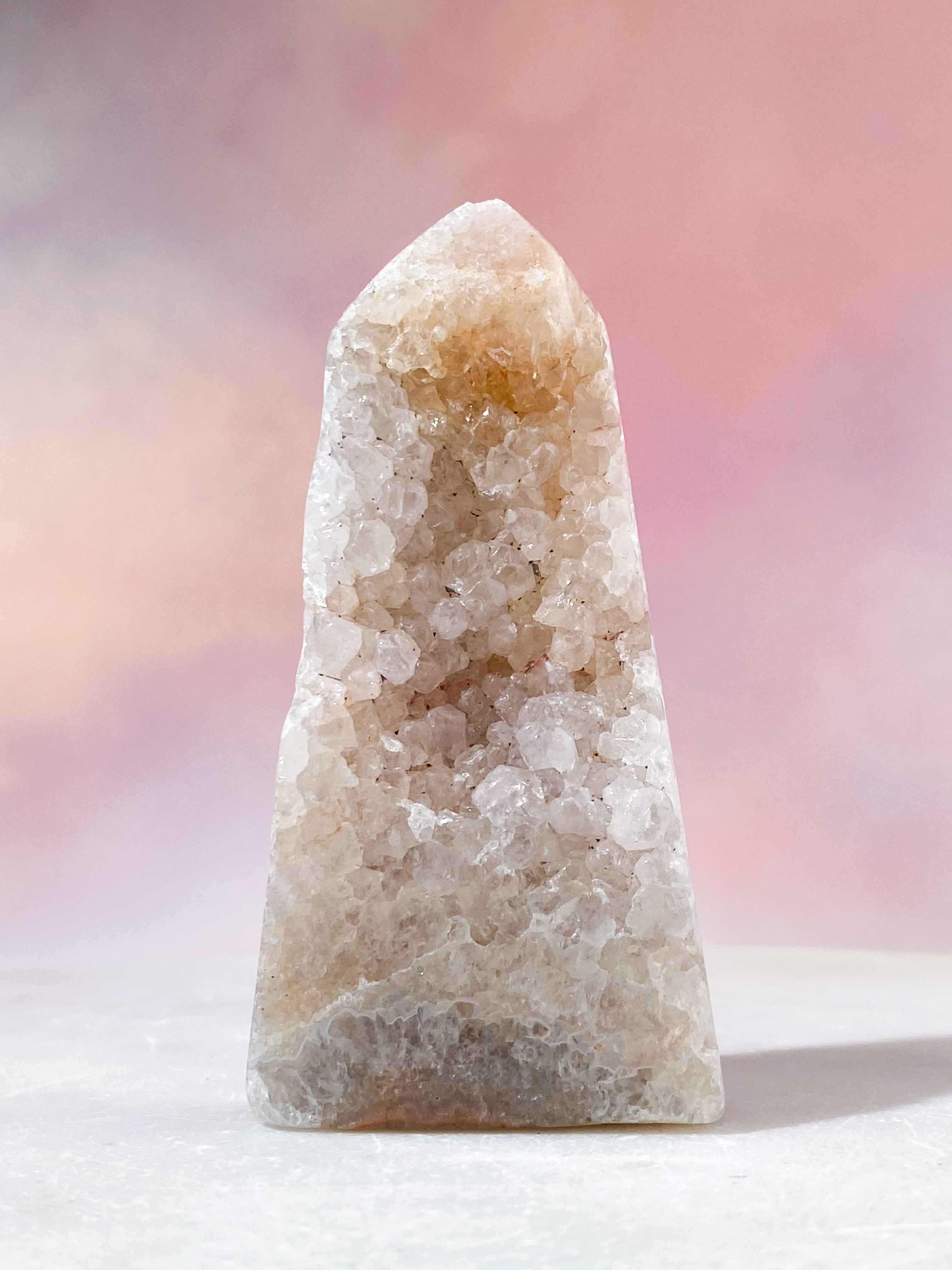 Druzy Agat Poleret Tårn (Nr. 9)