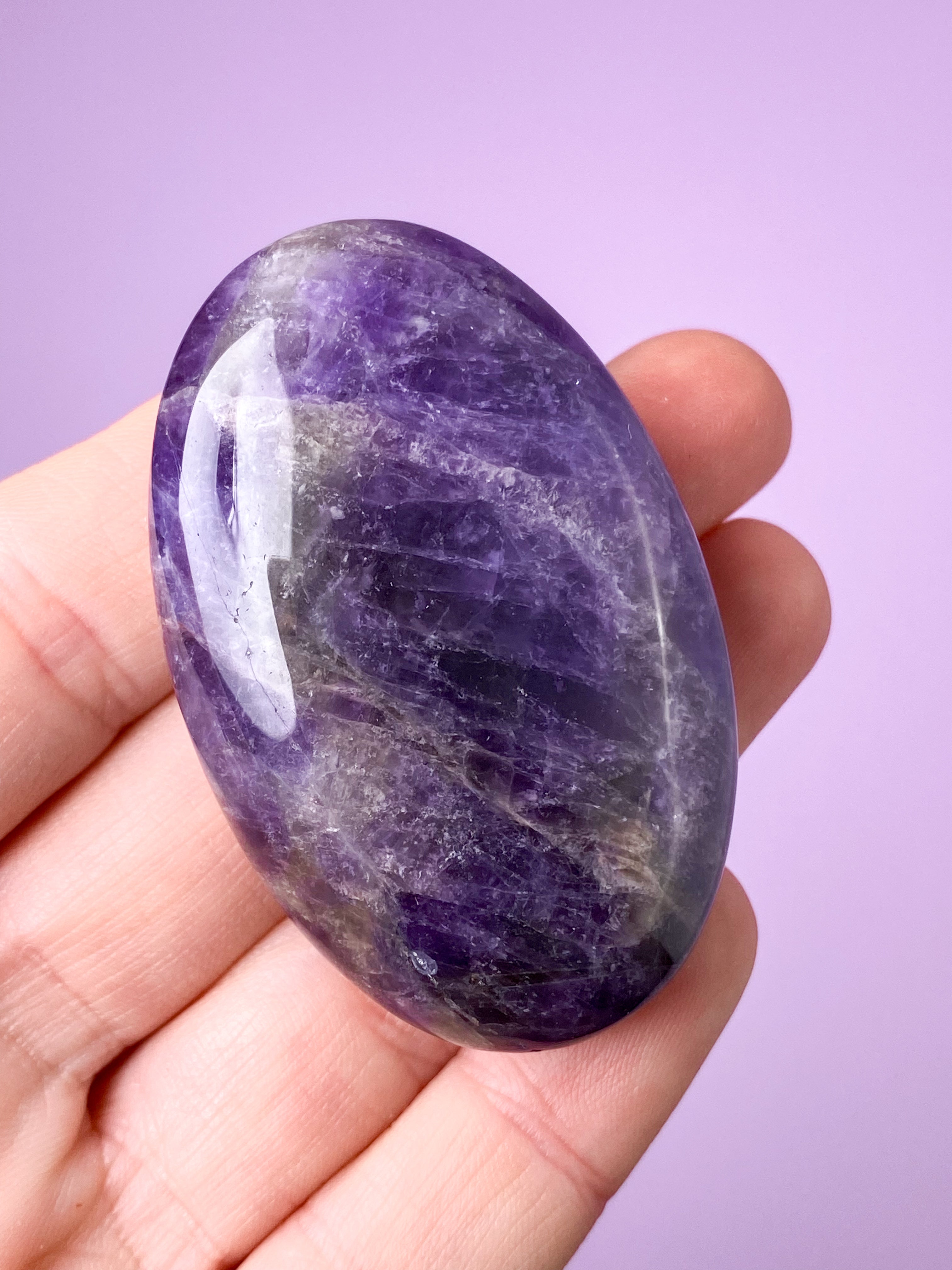 Chevron Ametyst Palmstone (Nr. 5)