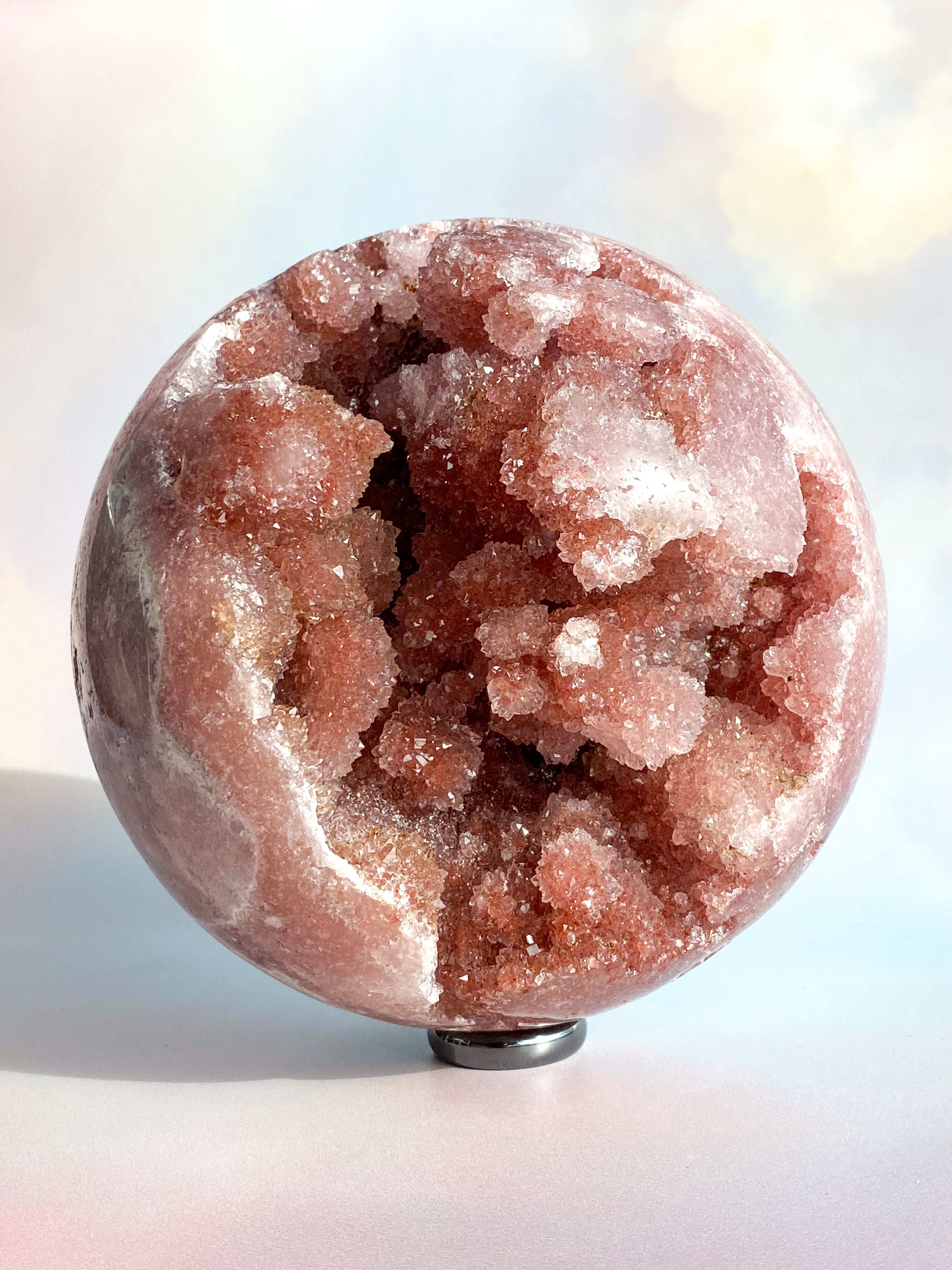 Kæmpe Druzy Pink Ametyst Kugle (Nr. 1) Eksklusiv kvalitet