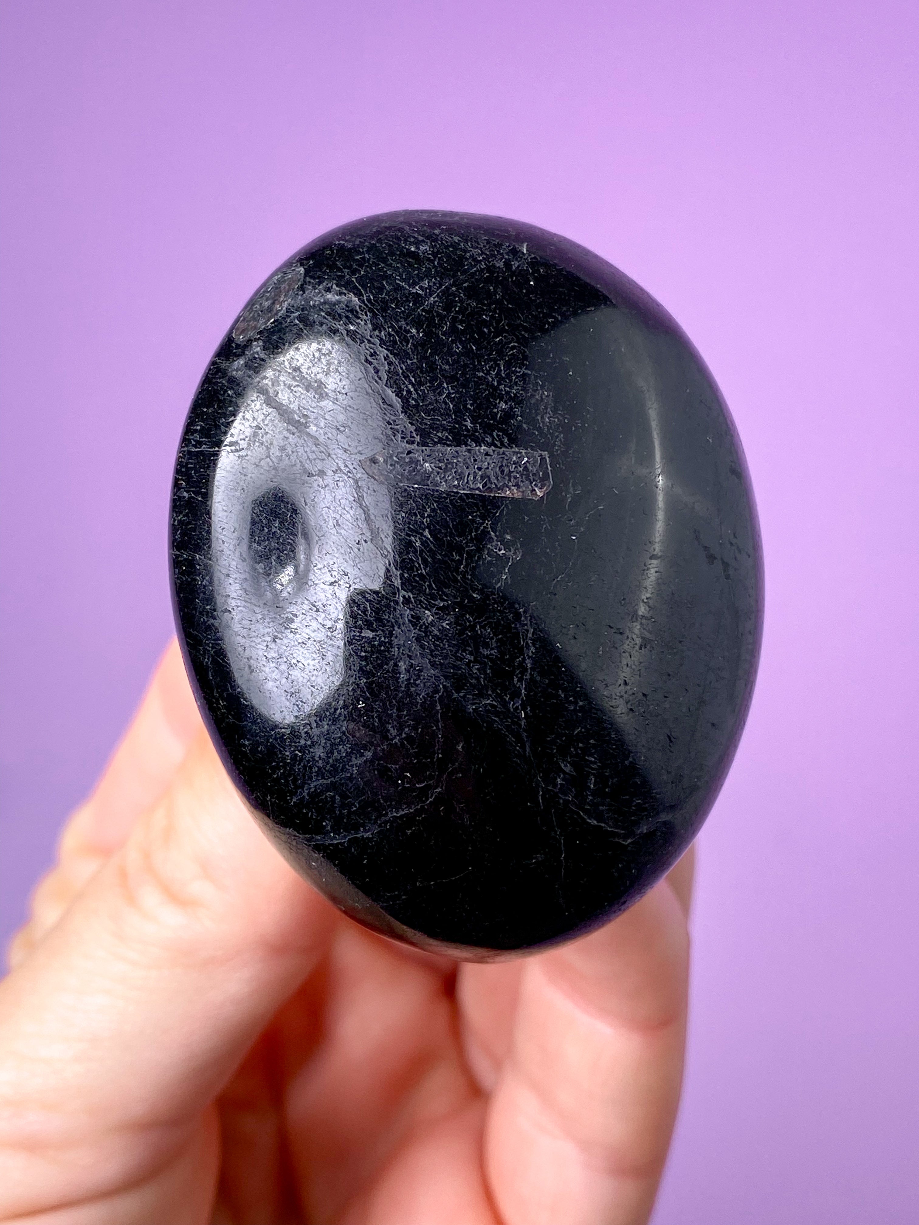 Sort Turmalin Palmstone (Nr. 4)