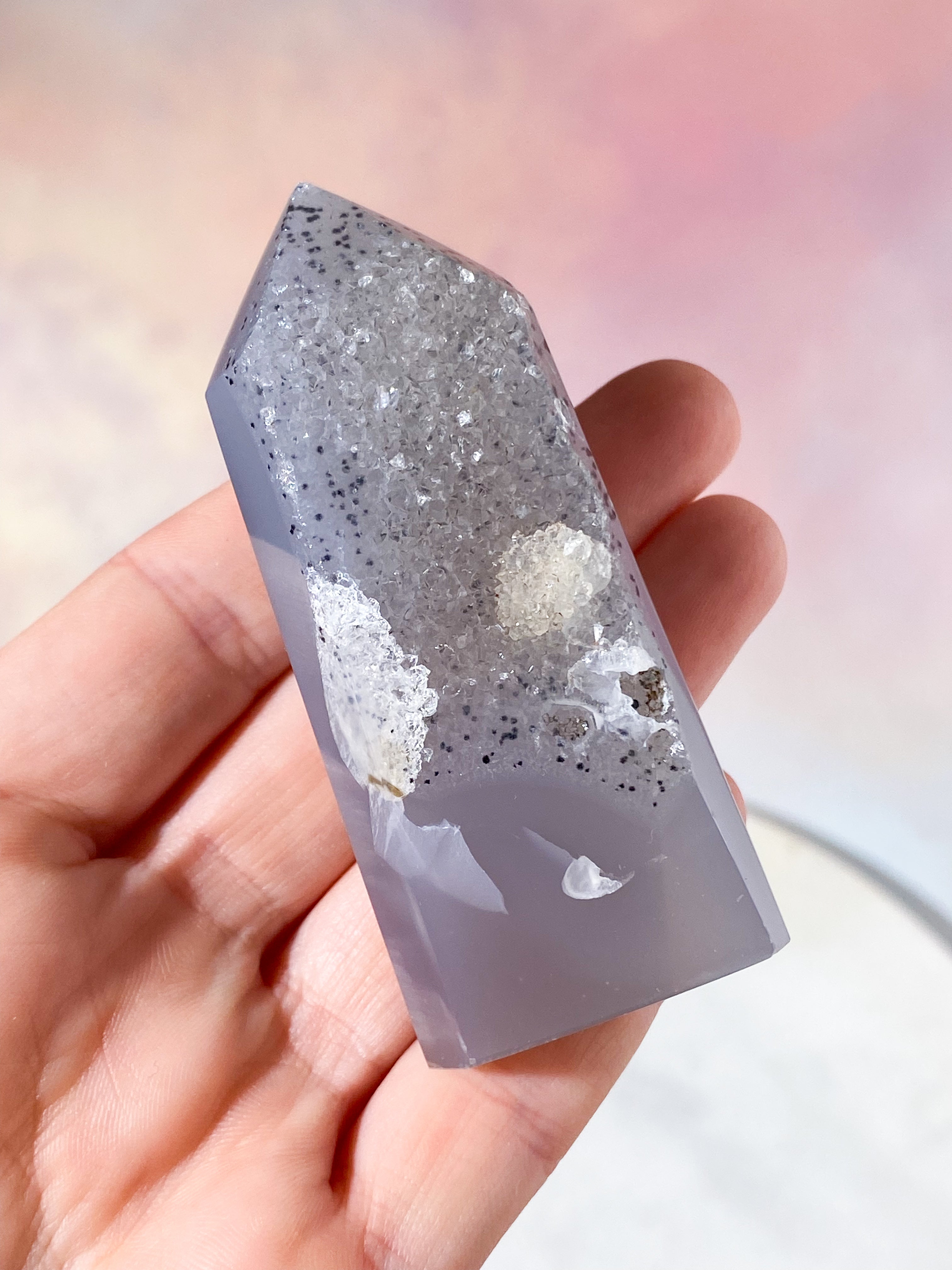Druzy Agat Tårn (Nr. 27)