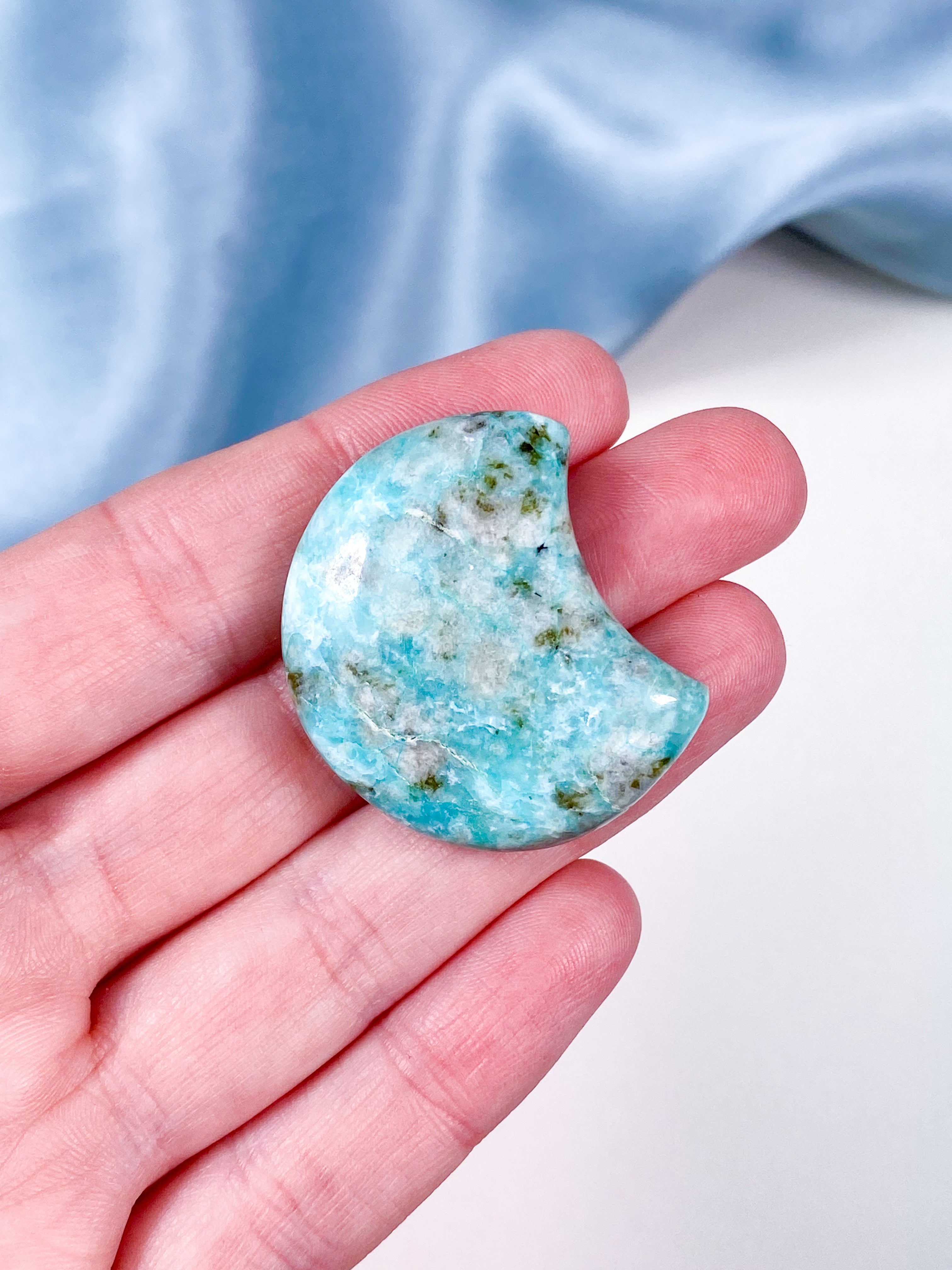 Chrysocolla Kvarts Måne (Nr. 6)