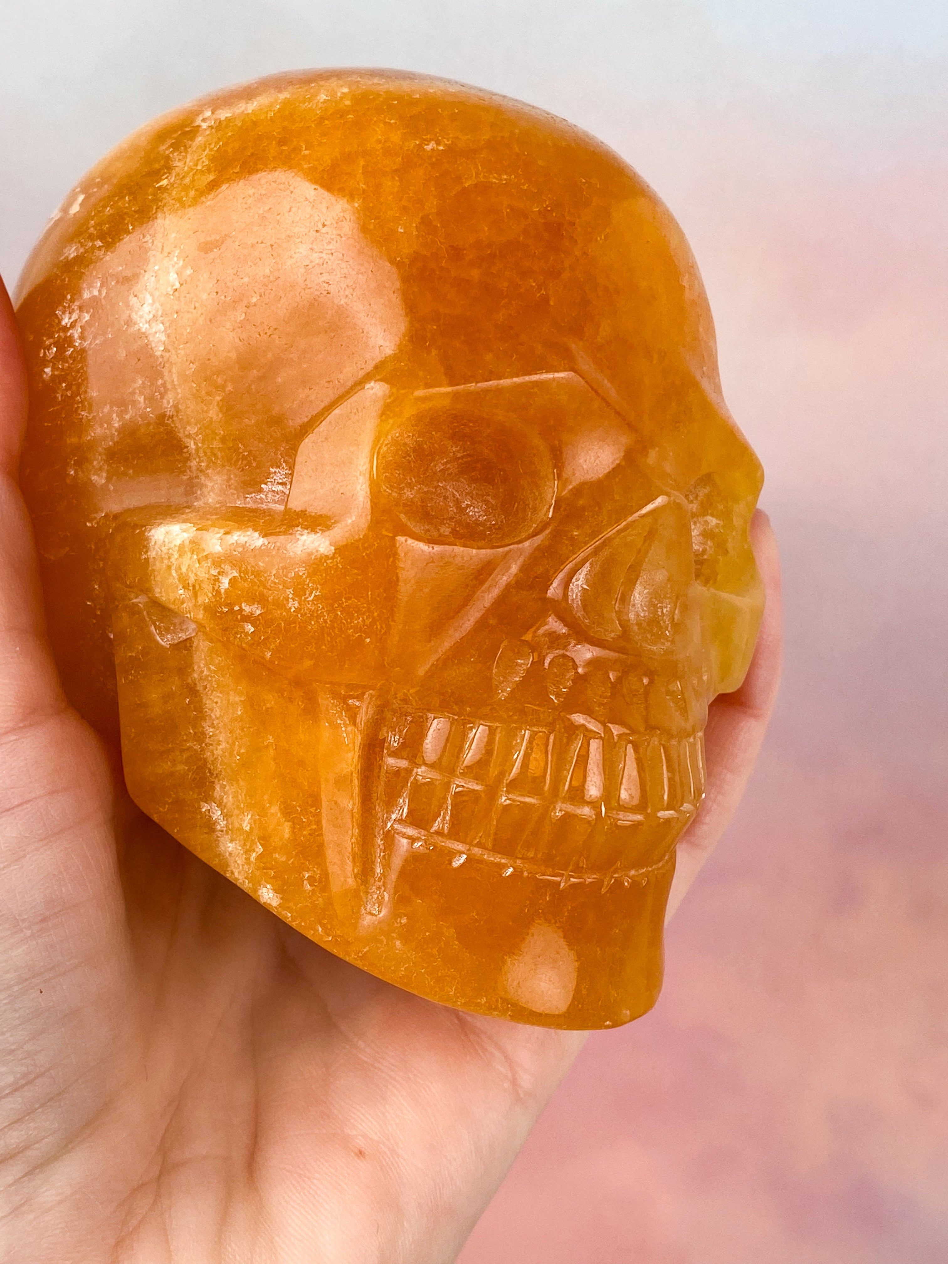 Orange Calcit Kranie (Nr. 2)
