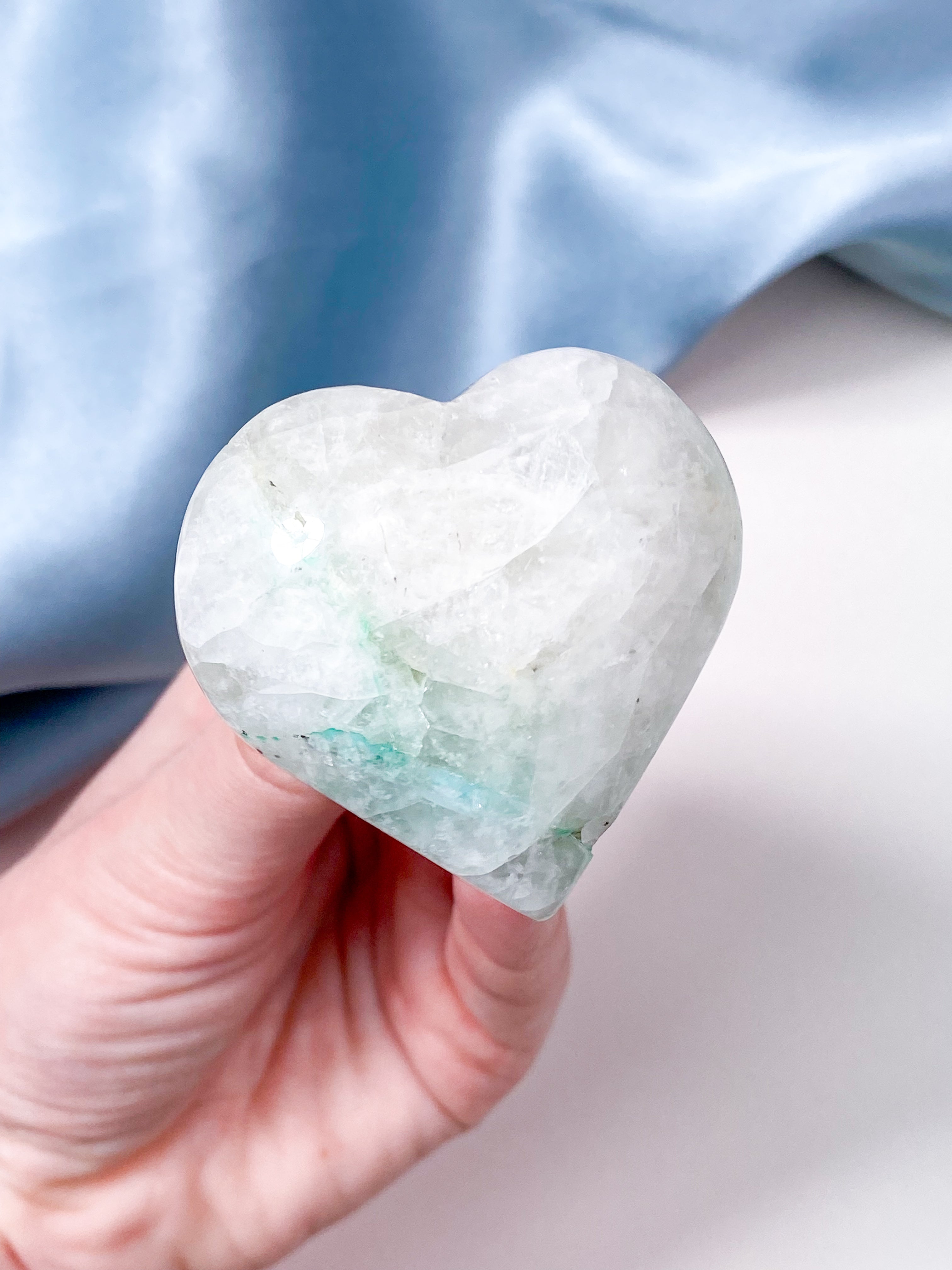 Chrysocolla Kvarts Hjerte (Nr. 4)