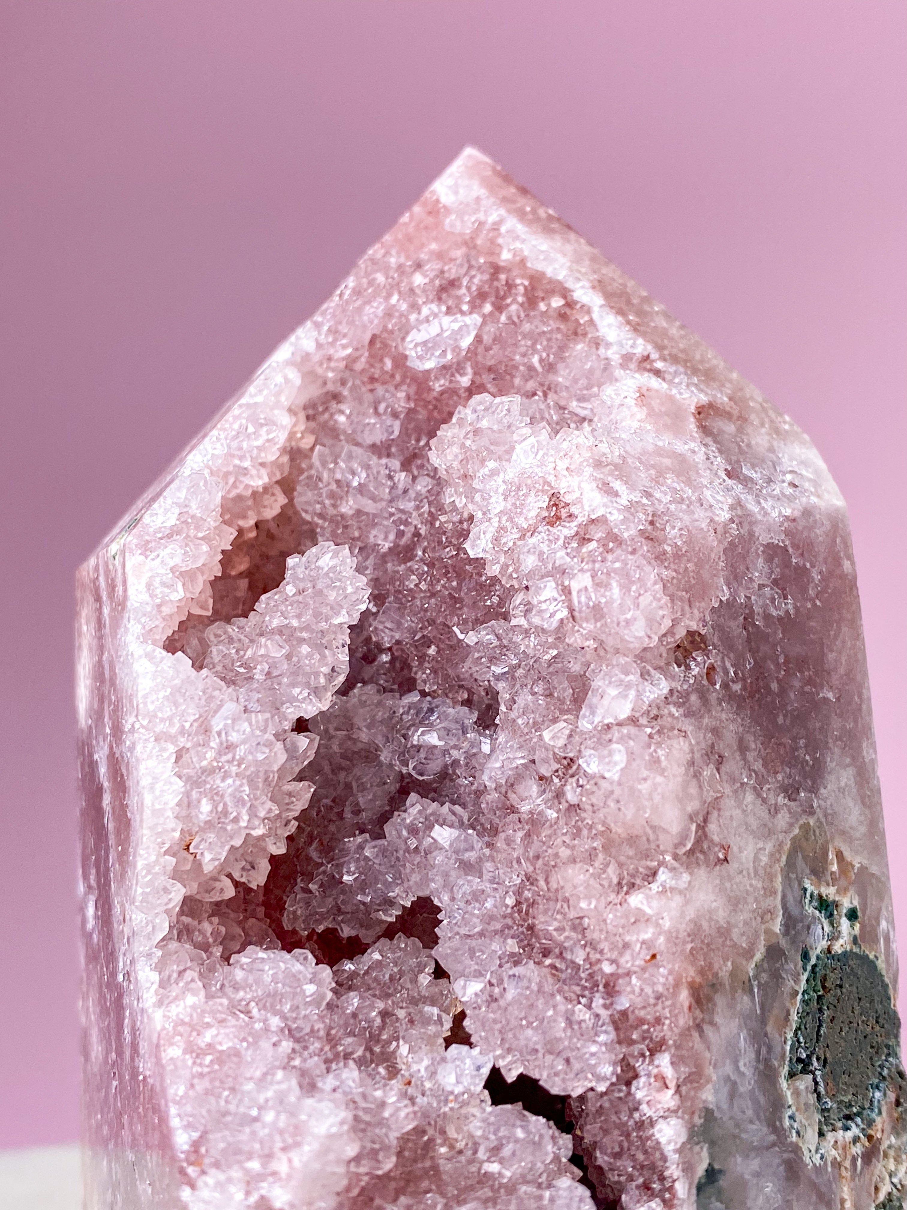 Druzy Pink Ametyst Tårn (Nr. 1)