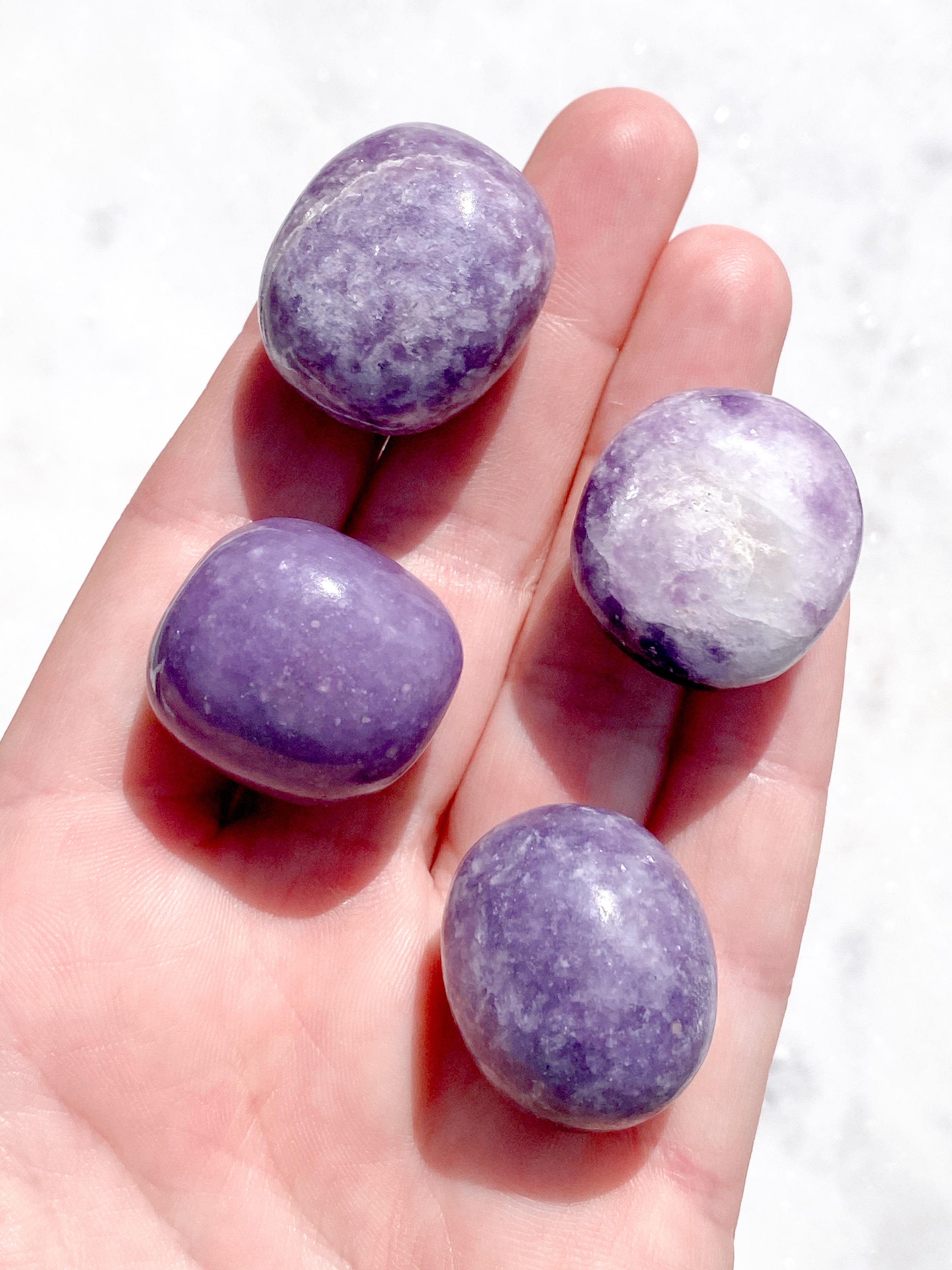 Light Lepidolite Polished