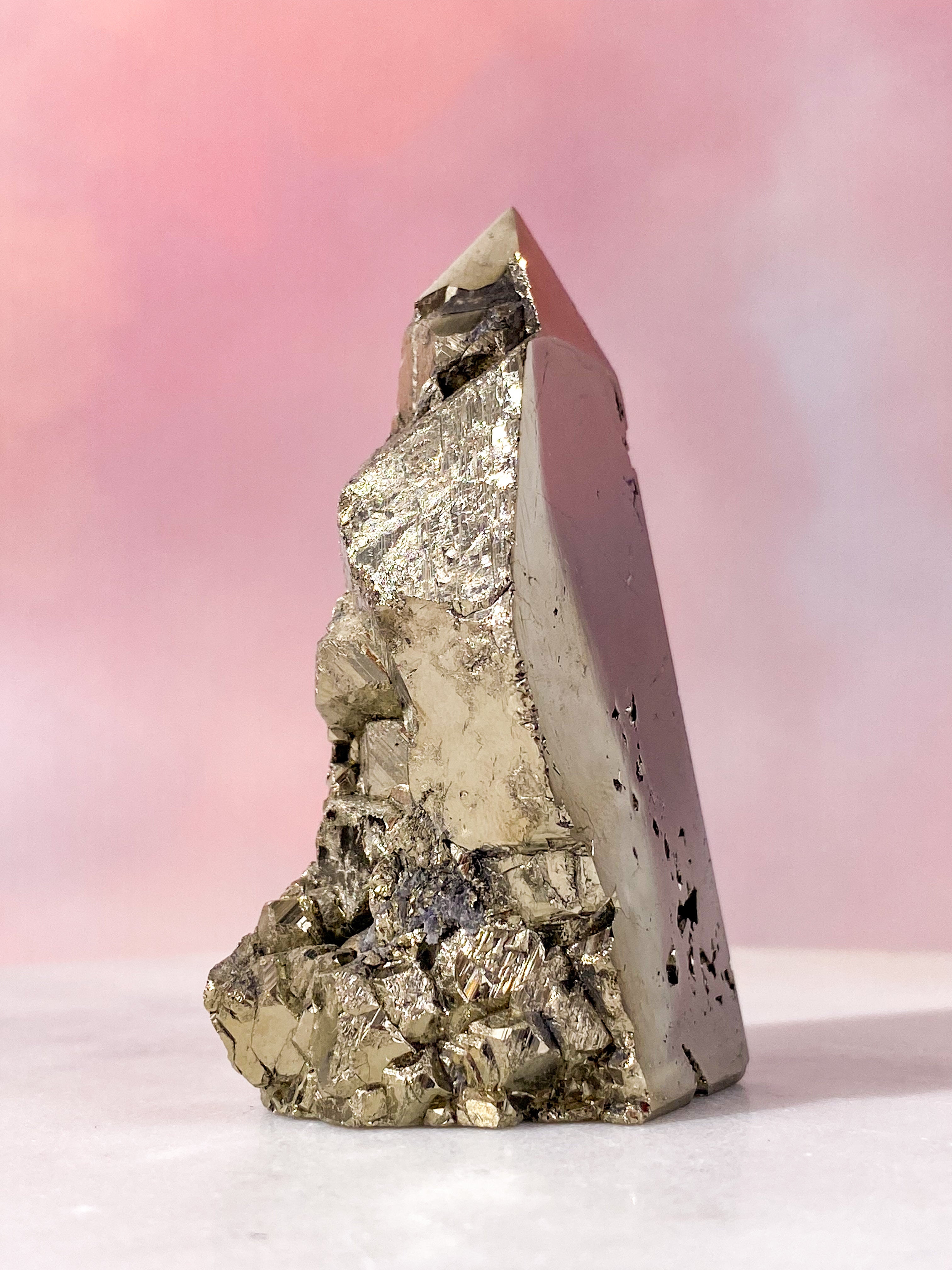 Druzy Pyrit Tårn (Nr. 13)