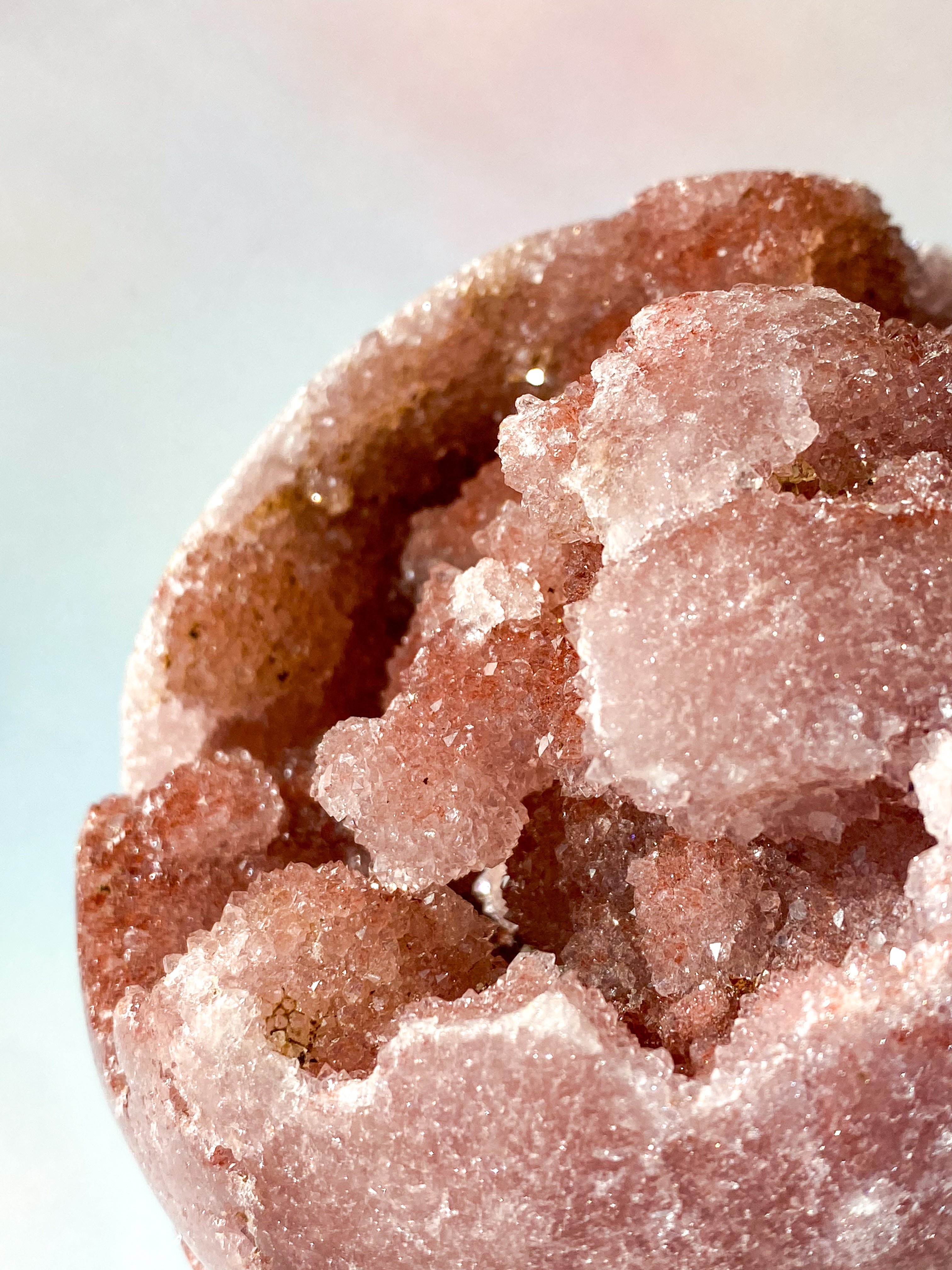 Kæmpe Druzy Pink Ametyst Kugle (Nr. 1) Eksklusiv kvalitet