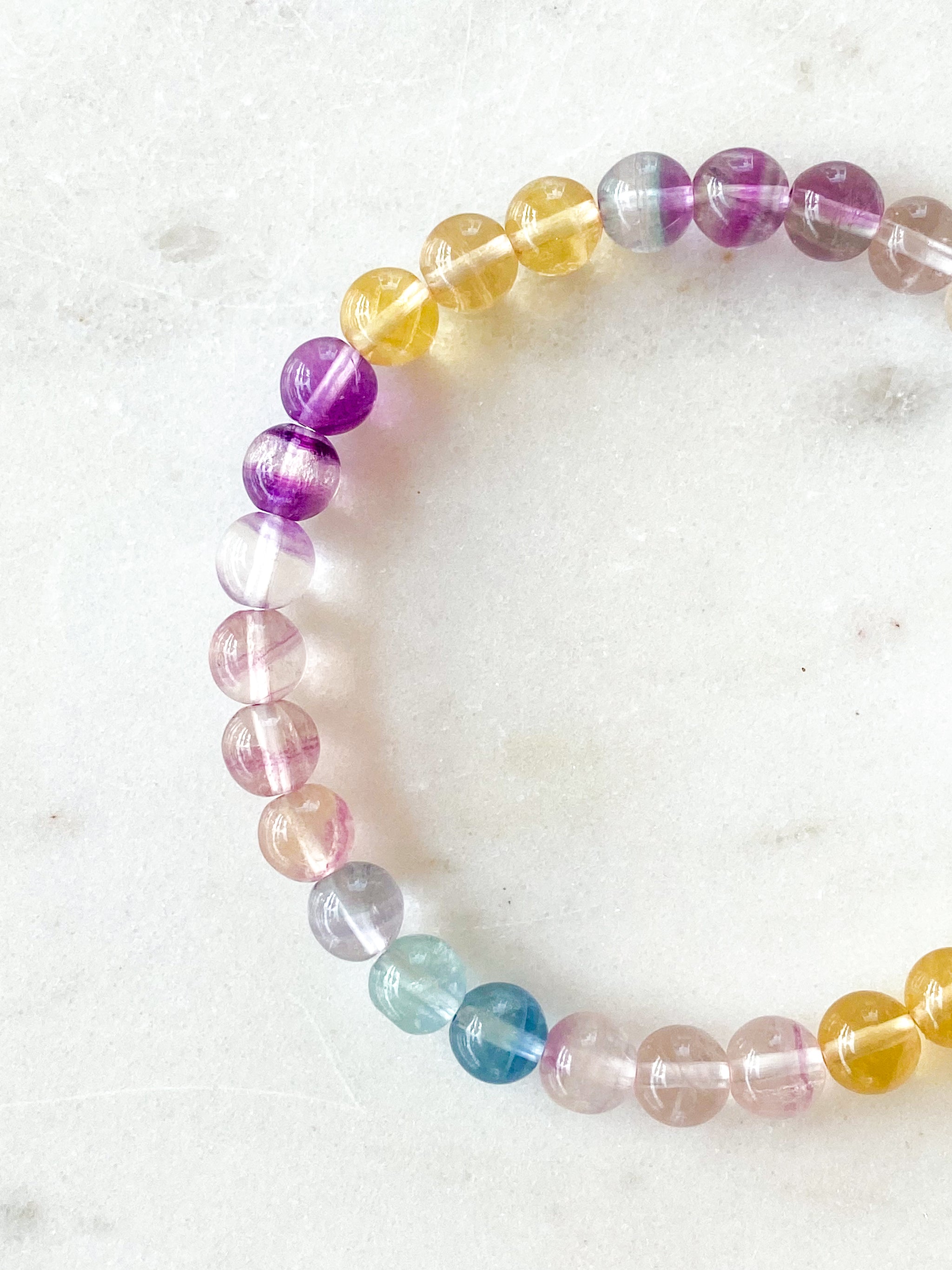Armband Fluorit facettiert 2 mm