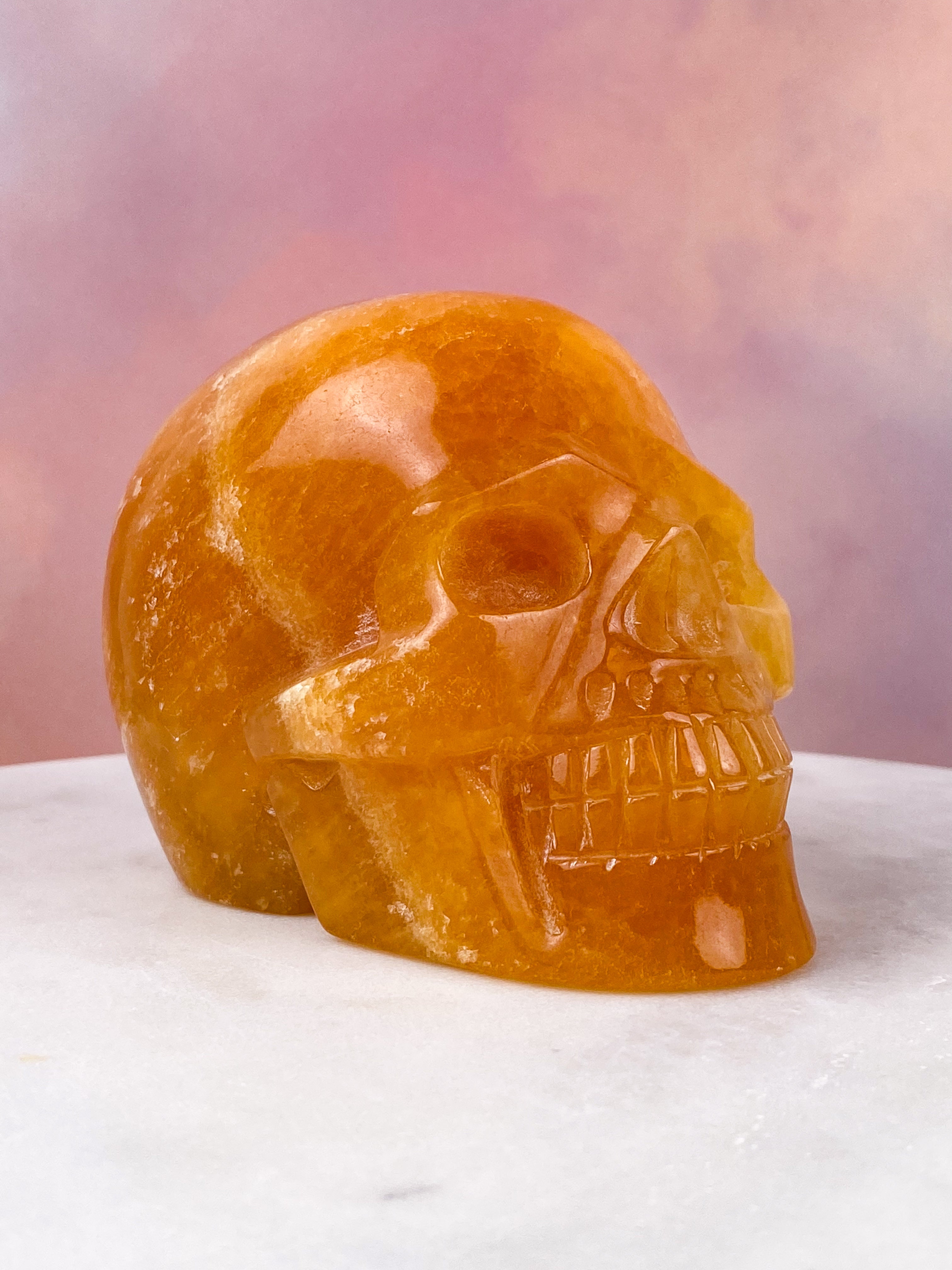 Orange Calcit Kranie (Nr. 2)