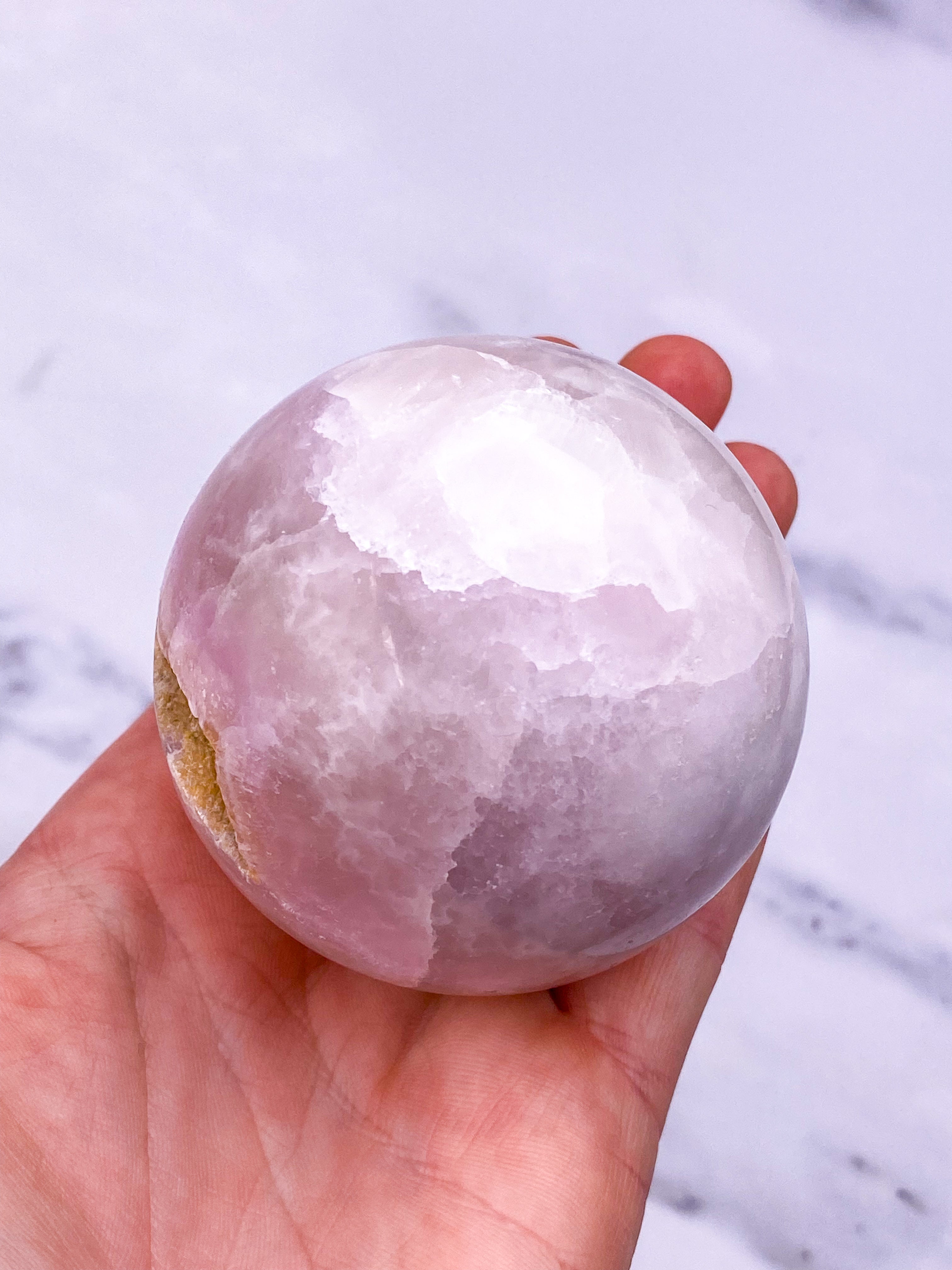 Pink Calcit Kugle (Nr. 5)