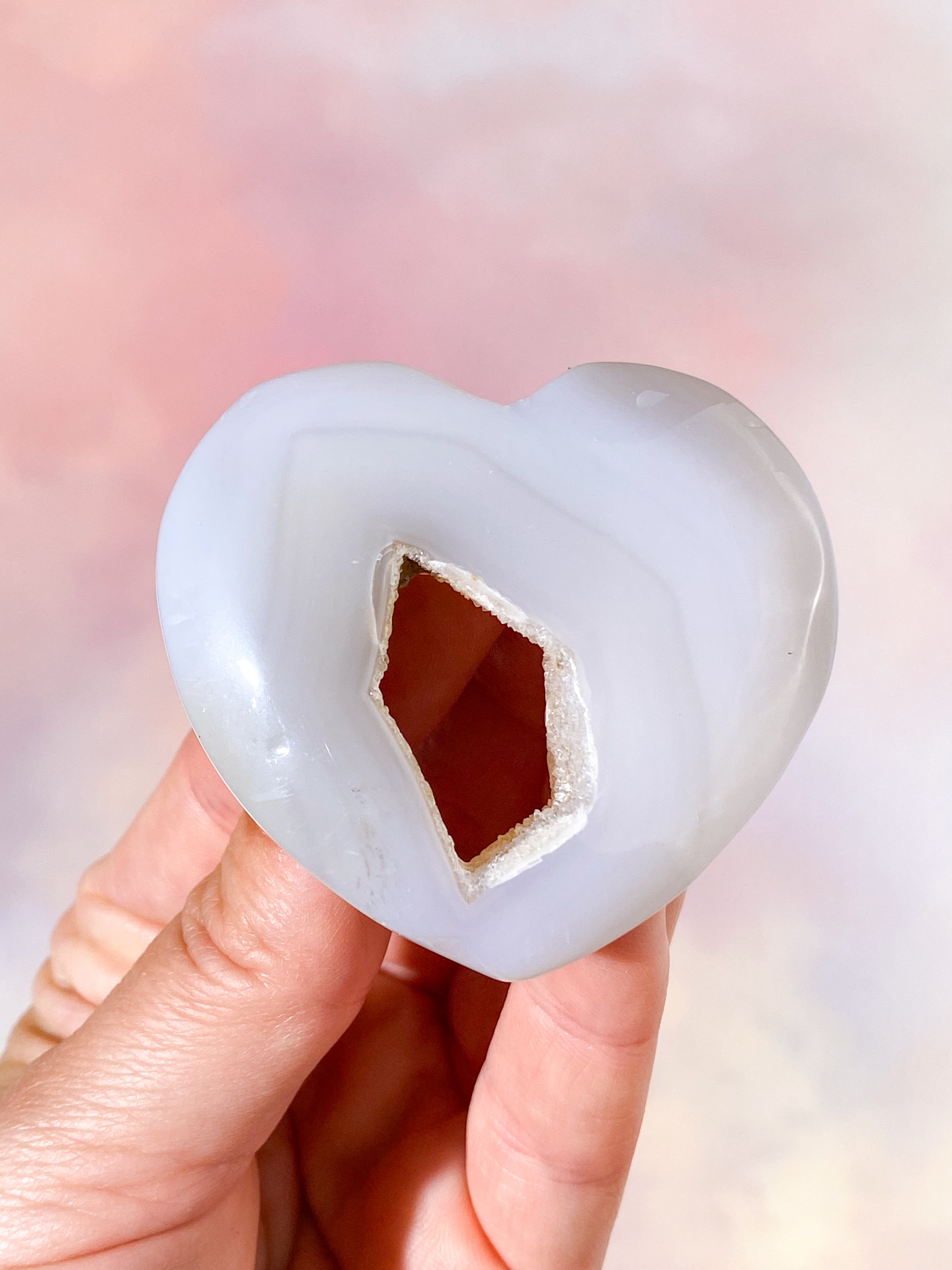 Druzy Agat Hjerte (Nr. 10)