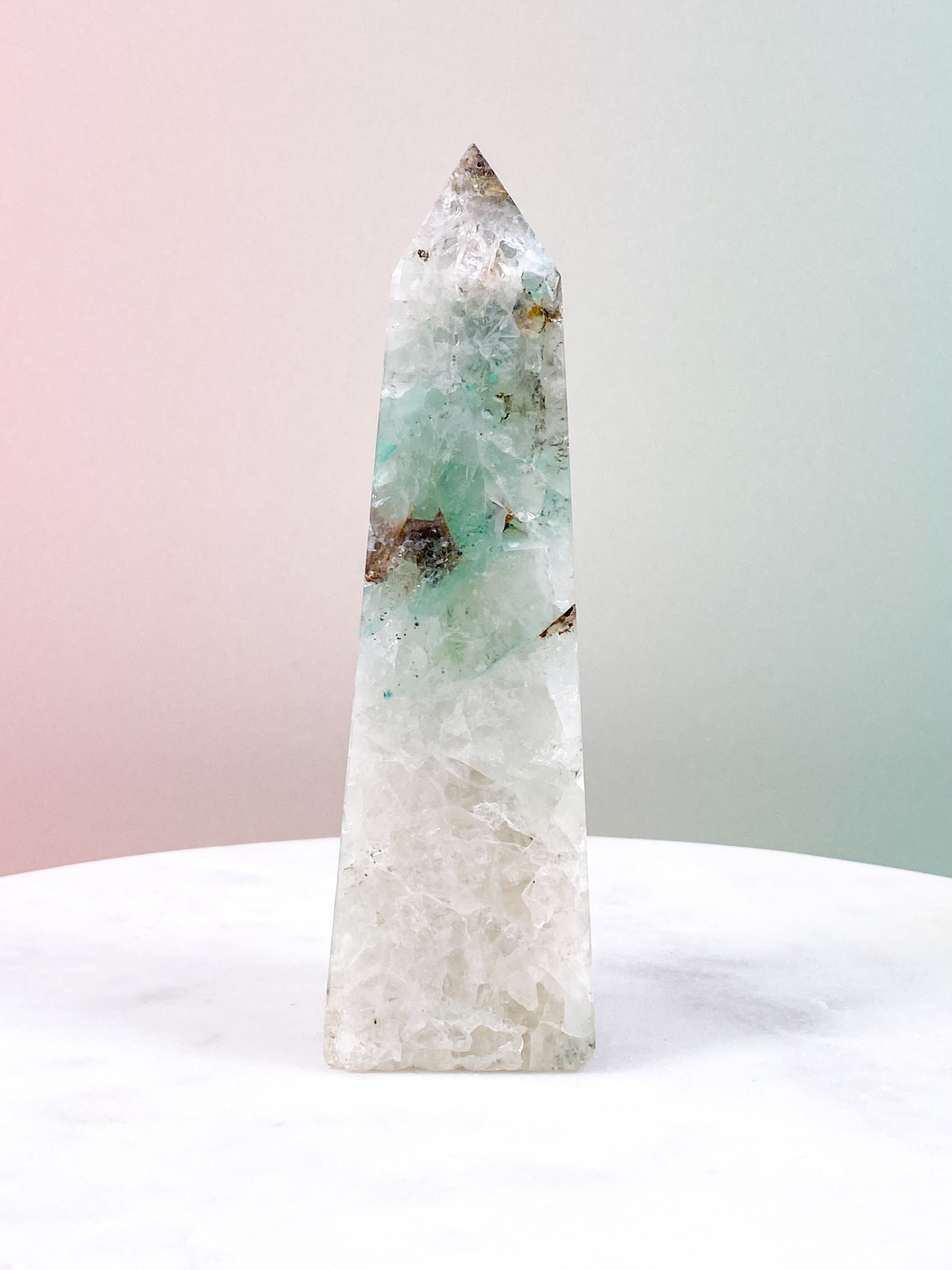 Chrysocolla Kvarts Tårn (Nr. 7)