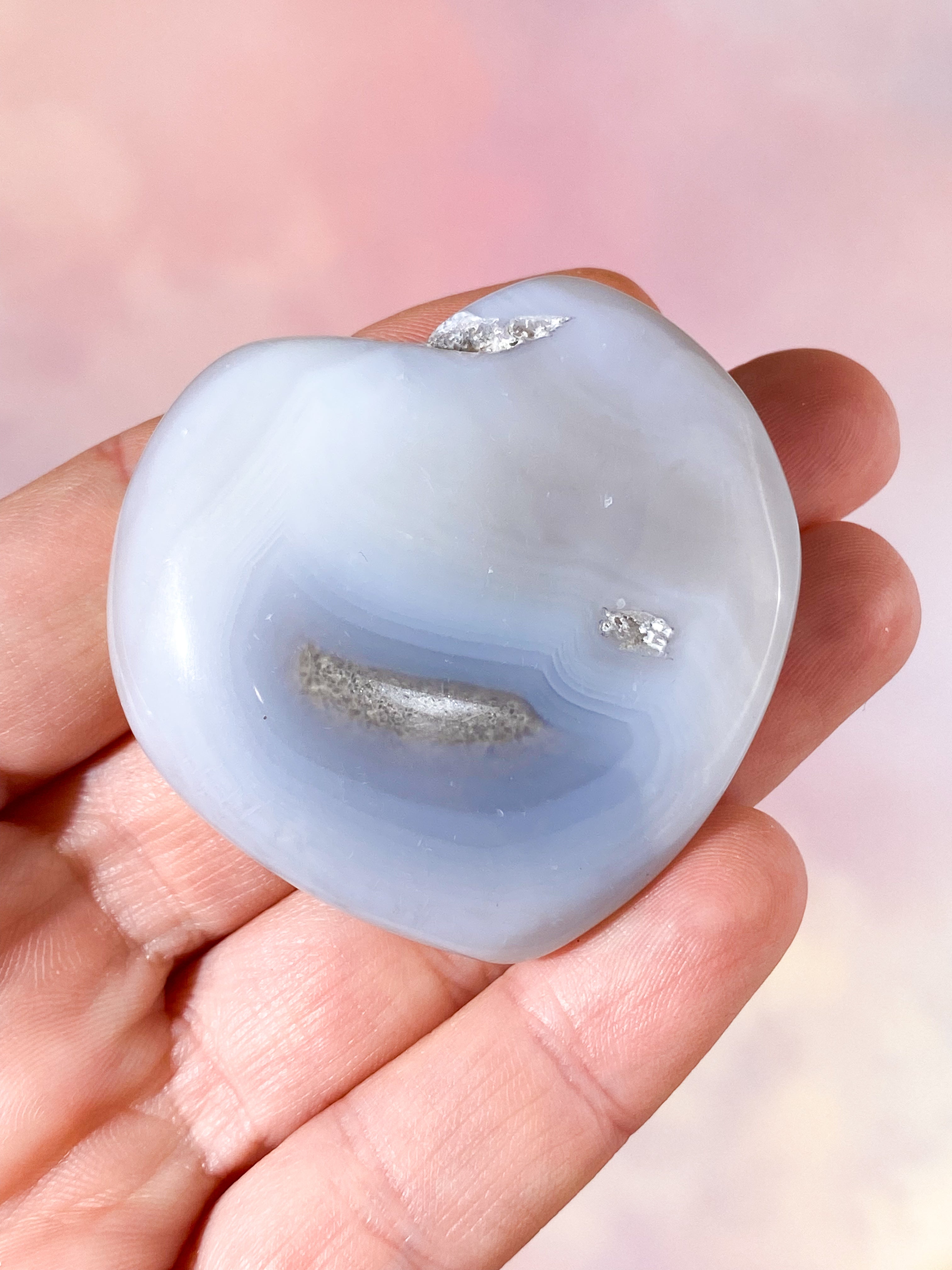Druzy Agat Hjerte (Nr. 2)
