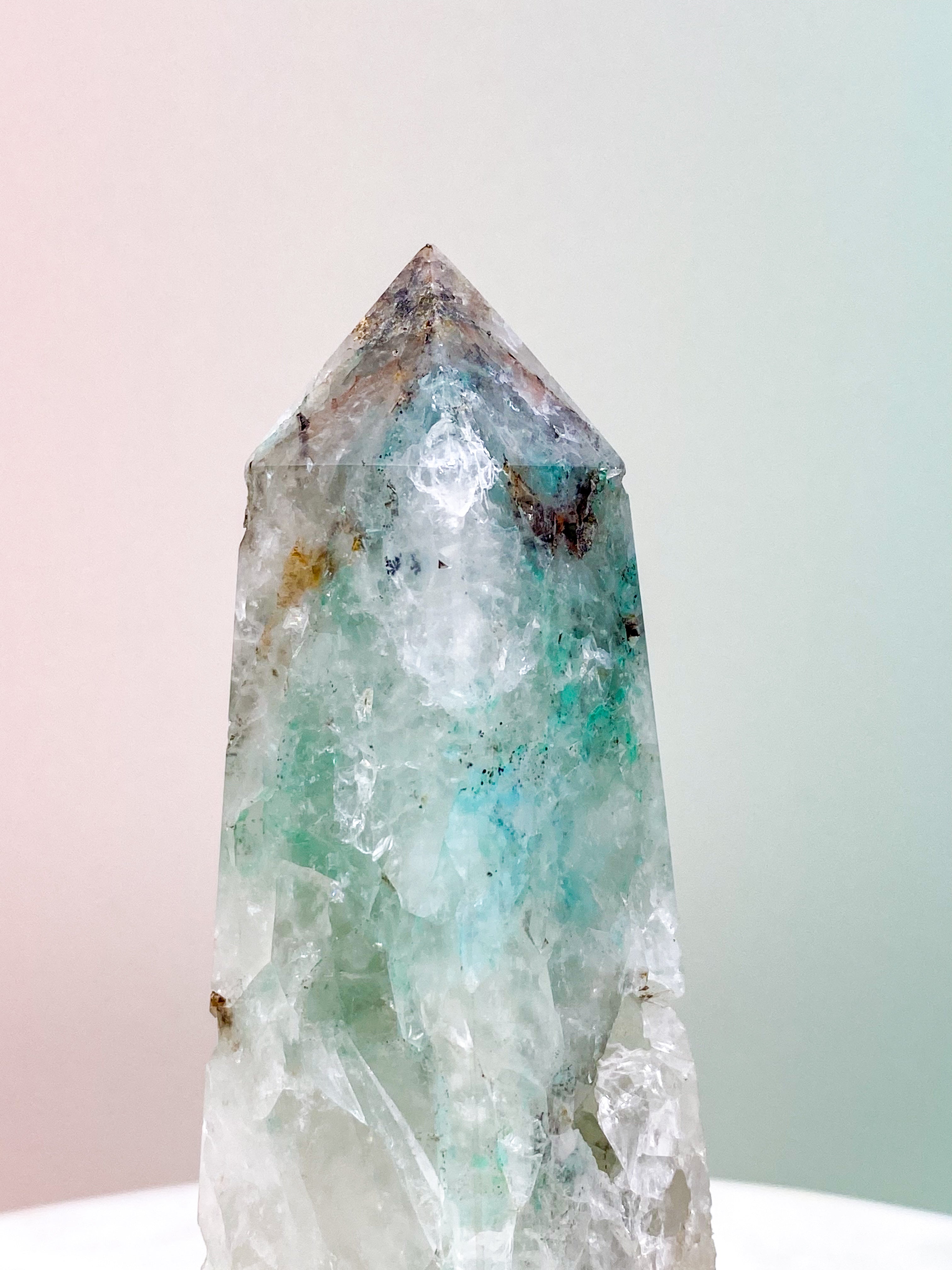 Chrysocolla Kvarts Tårn (Nr. 7)